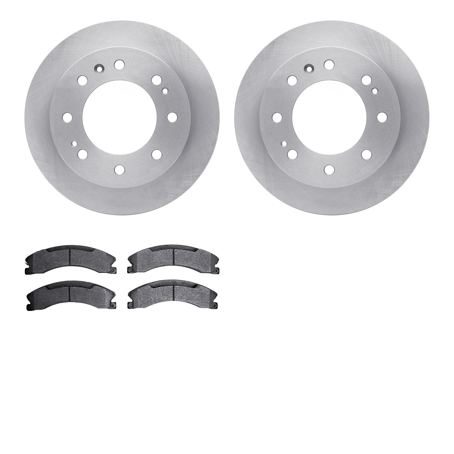 6302-48068 Brake Rotors with 3000-Series Ceramic Brake Pads Kit, 2011-2019 GM, Position: Front