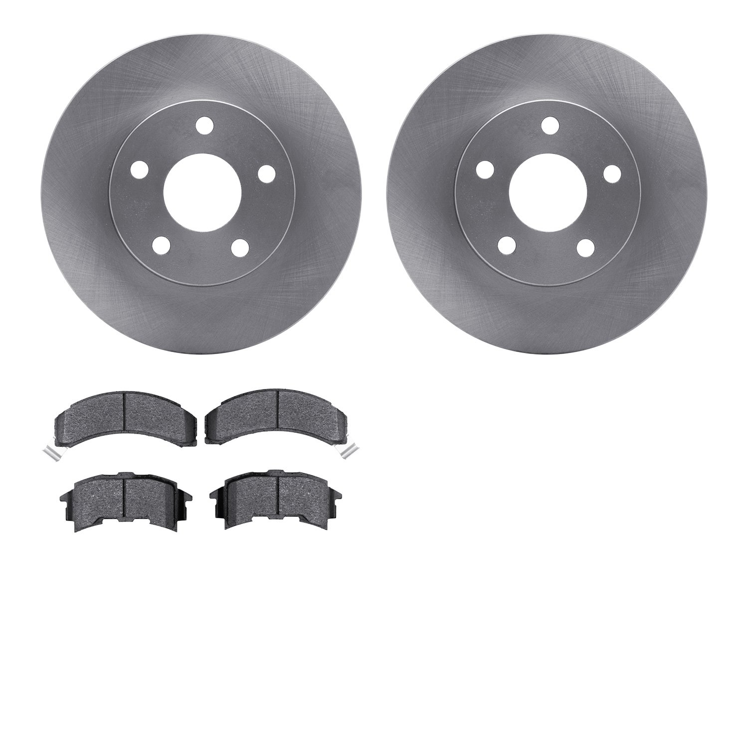 6302-52002 Brake Rotors with 3000-Series Ceramic Brake Pads Kit, 1984-1987 GM, Position: Rear