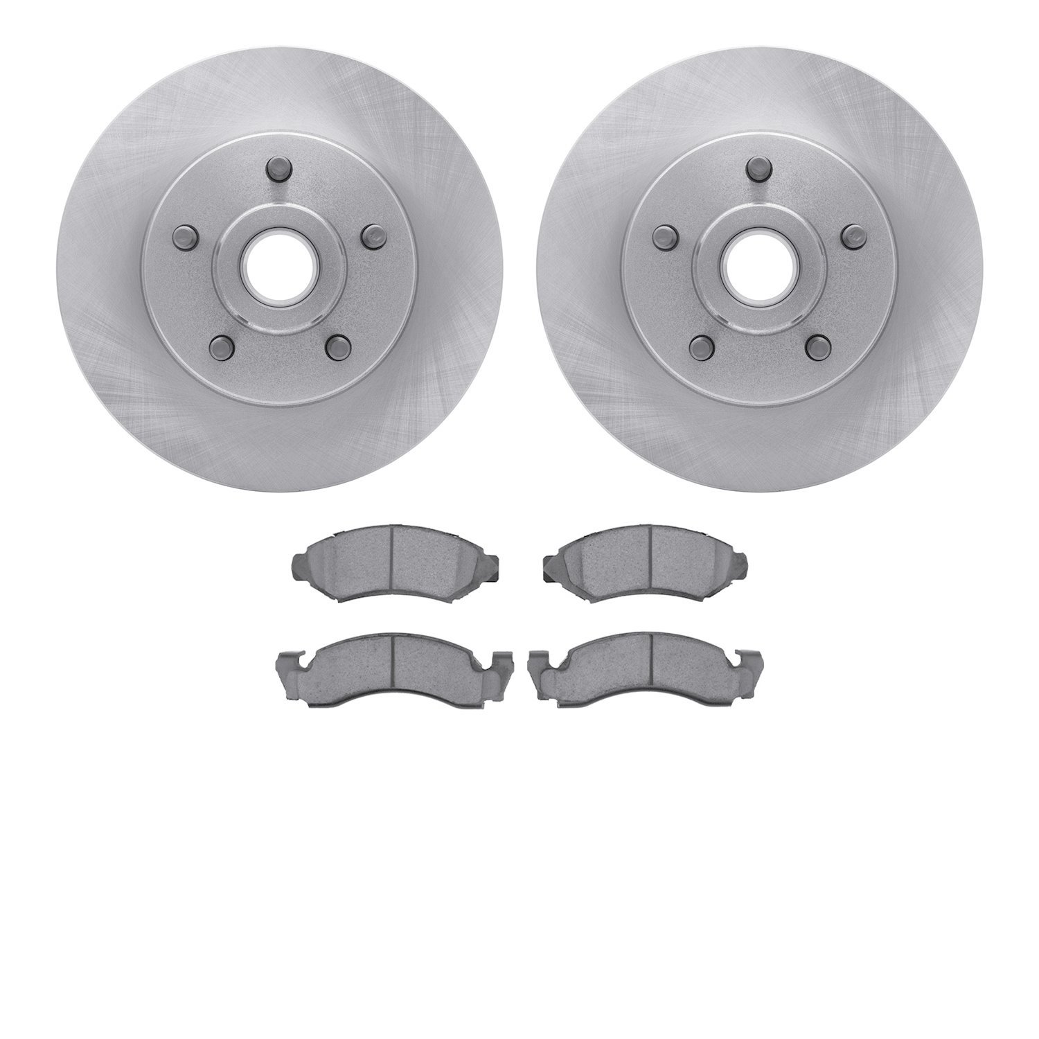 6302-54004 Brake Rotors with 3000-Series Ceramic Brake Pads Kit, 1974-1979 Ford/Lincoln/Mercury/Mazda, Position: Front