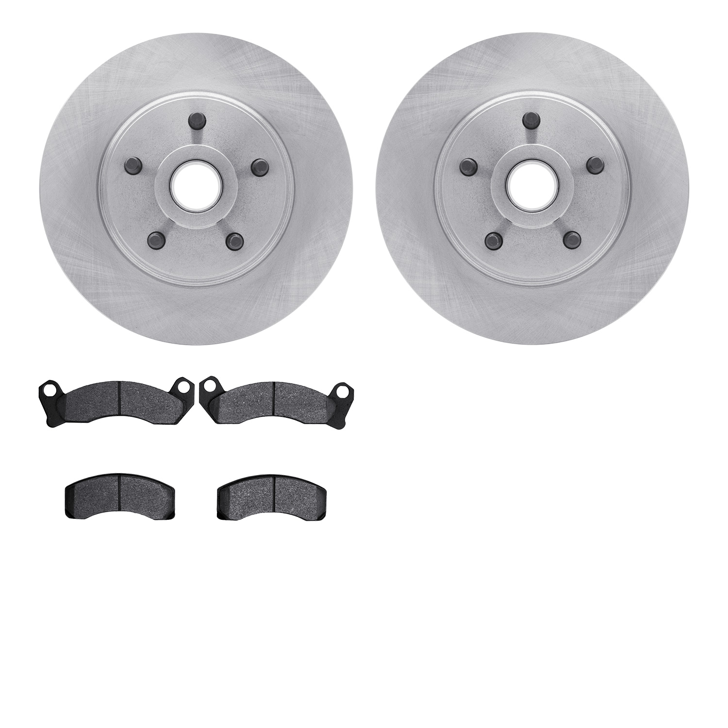 6302-54037 Brake Rotors with 3000-Series Ceramic Brake Pads Kit, 1982-1987 Ford/Lincoln/Mercury/Mazda, Position: Front
