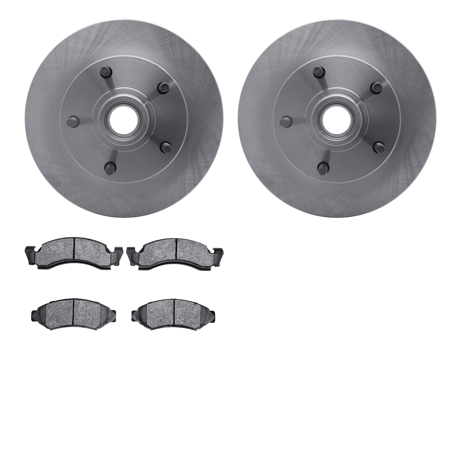 6302-54050 Brake Rotors with 3000-Series Ceramic Brake Pads Kit, 1986-1993 Ford/Lincoln/Mercury/Mazda, Position: Front