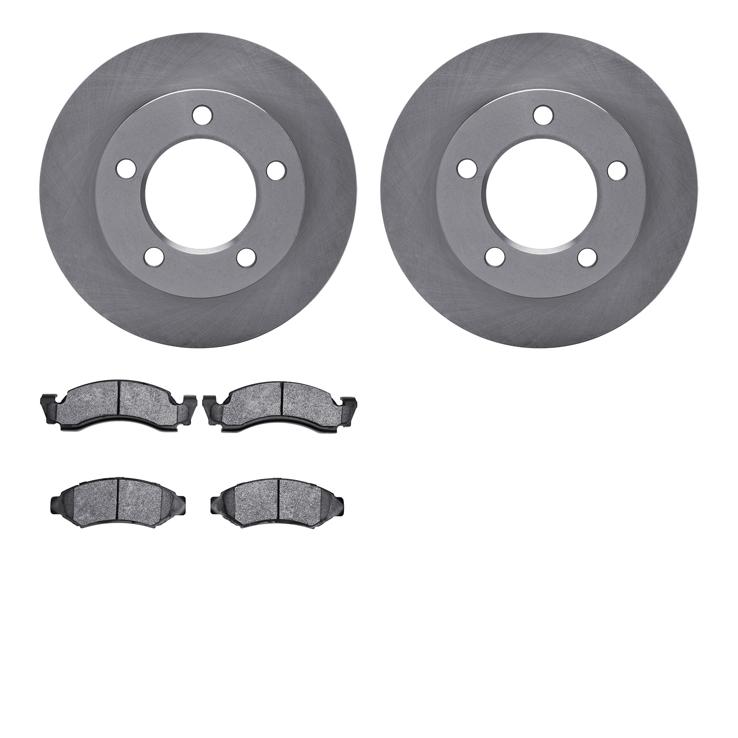 6302-54051 Brake Rotors with 3000-Series Ceramic Brake Pads Kit, 1986-1993 Ford/Lincoln/Mercury/Mazda, Position: Front