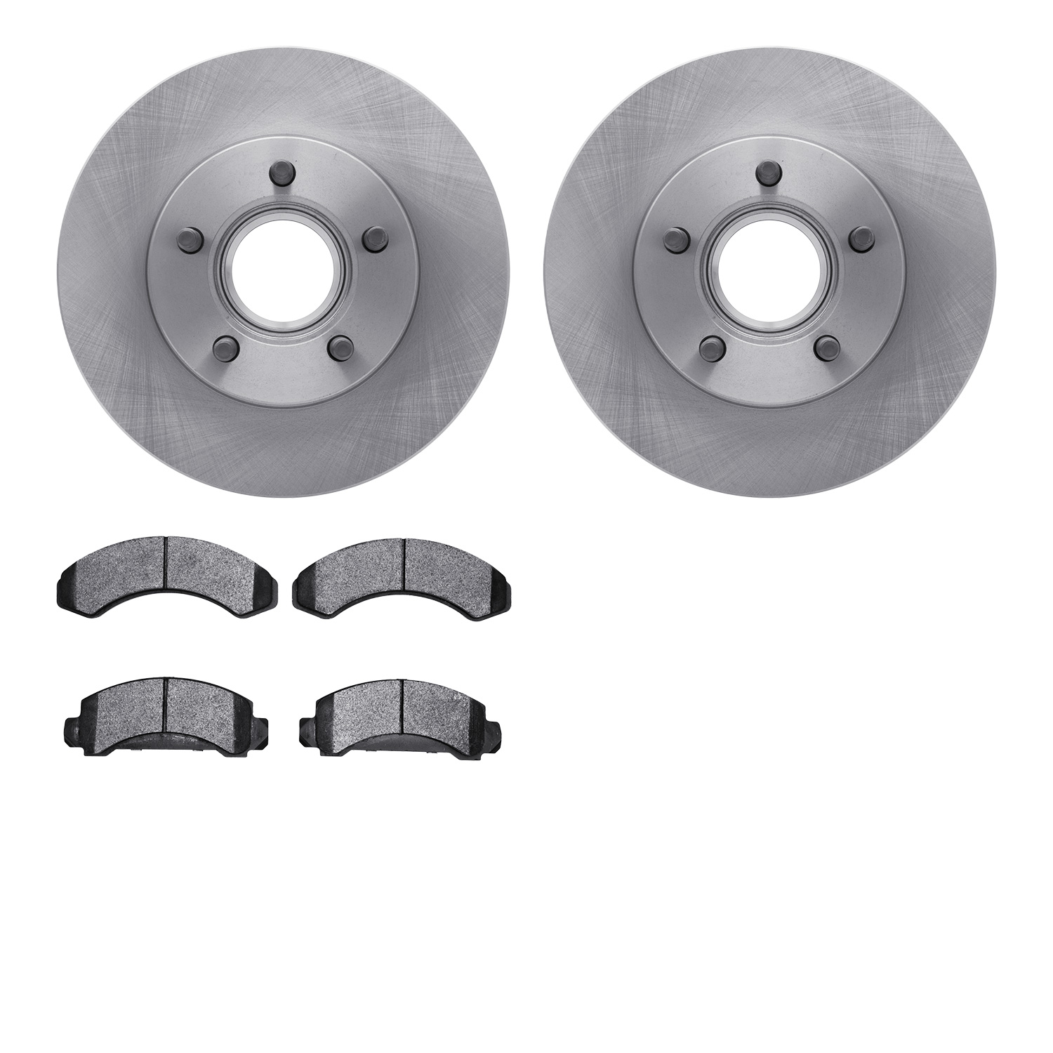 6302-54056 Brake Rotors with 3000-Series Ceramic Brake Pads Kit, 1983-1992 Ford/Lincoln/Mercury/Mazda, Position: Front