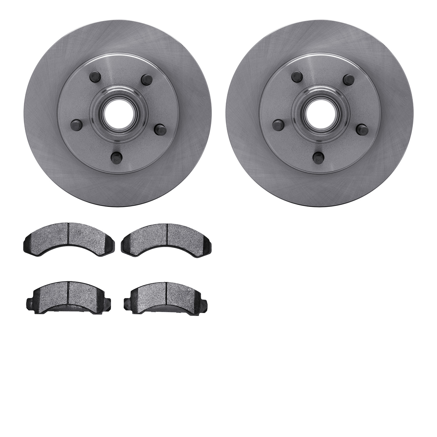 6302-54059 Brake Rotors with 3000-Series Ceramic Brake Pads Kit, 1986-1992 Ford/Lincoln/Mercury/Mazda, Position: Front