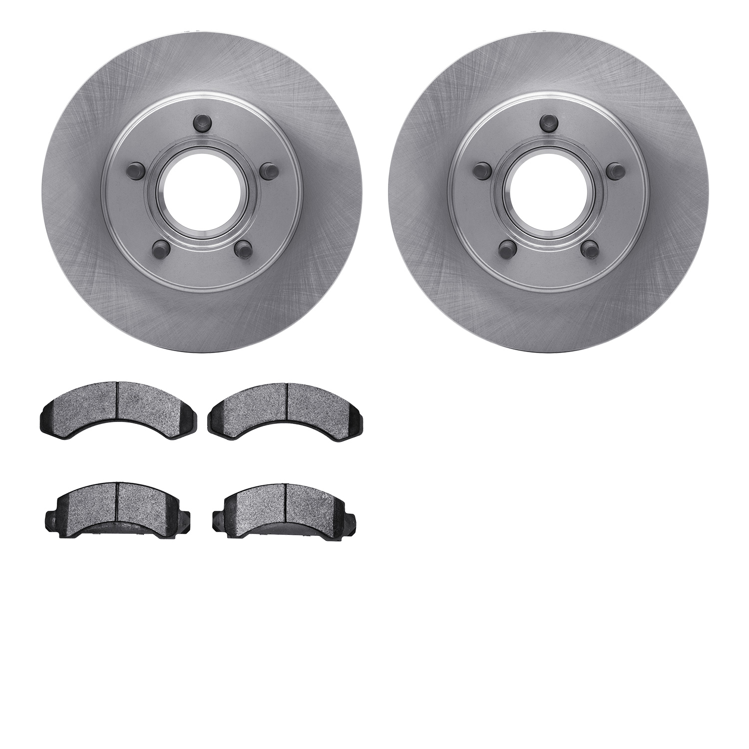 6302-54061 Brake Rotors with 3000-Series Ceramic Brake Pads Kit, 1993-1994 Ford/Lincoln/Mercury/Mazda, Position: Front