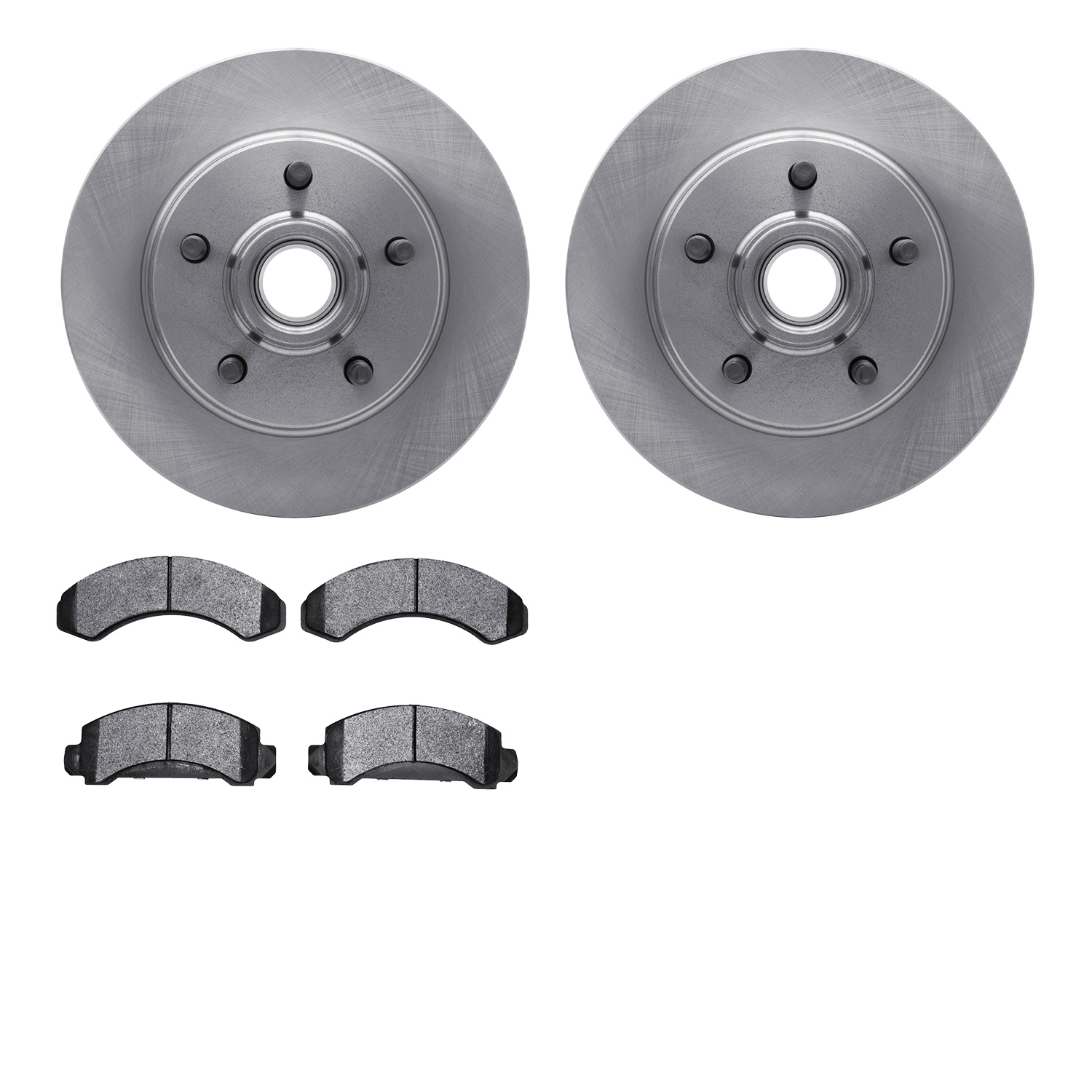 6302-54062 Brake Rotors with 3000-Series Ceramic Brake Pads Kit, 1991-1994 Ford/Lincoln/Mercury/Mazda, Position: Front