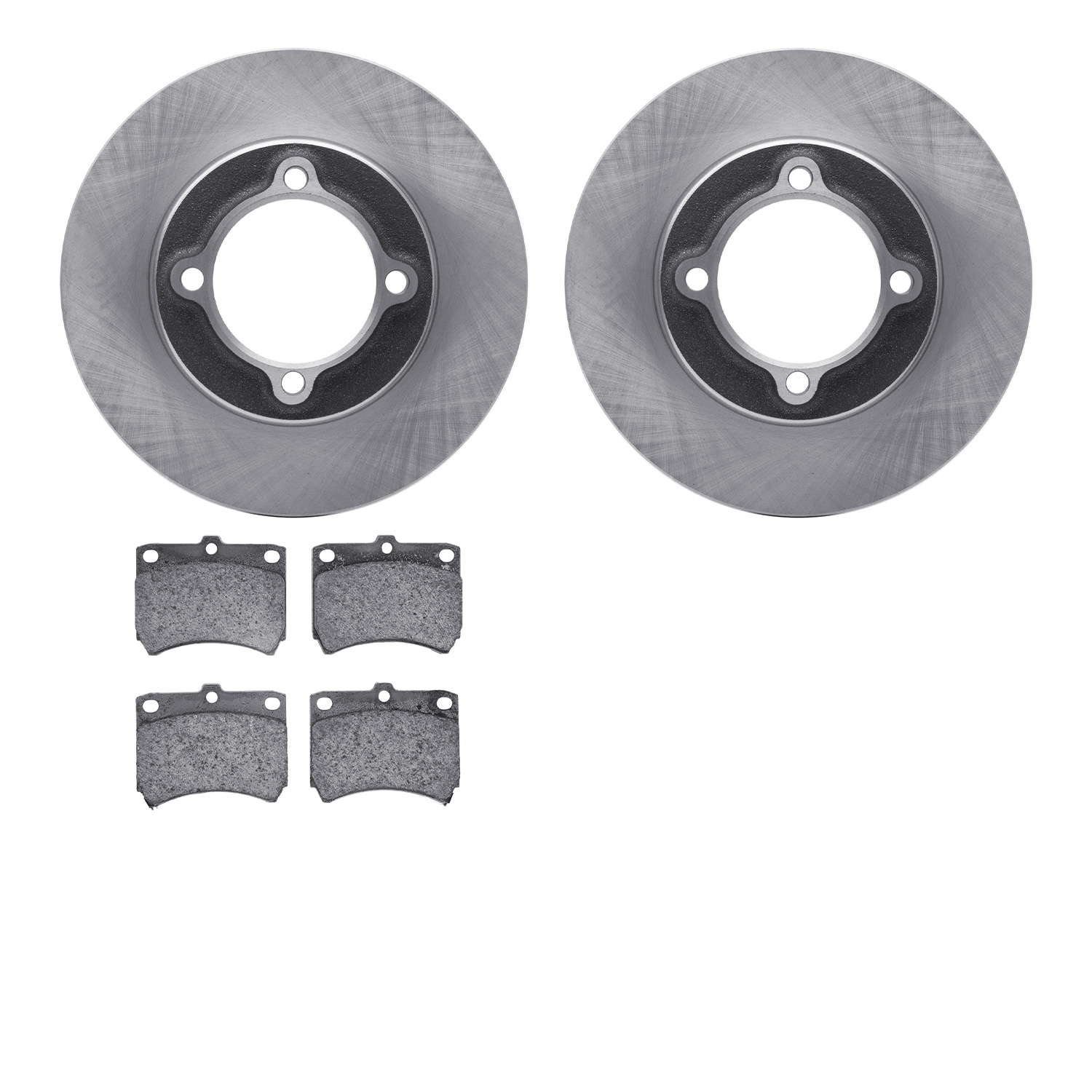 6302-54063 Brake Rotors with 3000-Series Ceramic Brake Pads Kit, 1988-1993 Ford/Lincoln/Mercury/Mazda, Position: Front