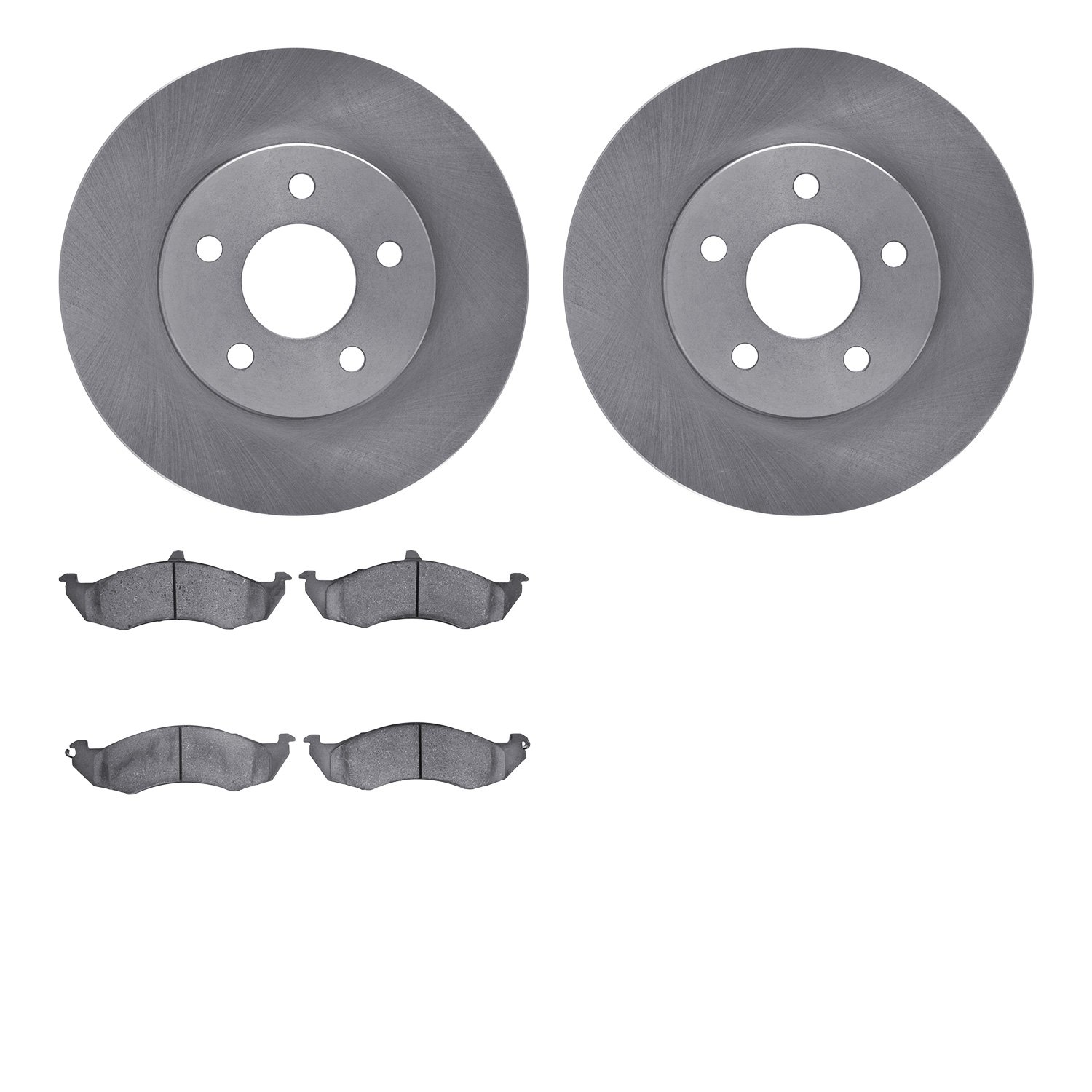 6302-54065 Brake Rotors with 3000-Series Ceramic Brake Pads Kit, 1989-1990 Ford/Lincoln/Mercury/Mazda, Position: Front