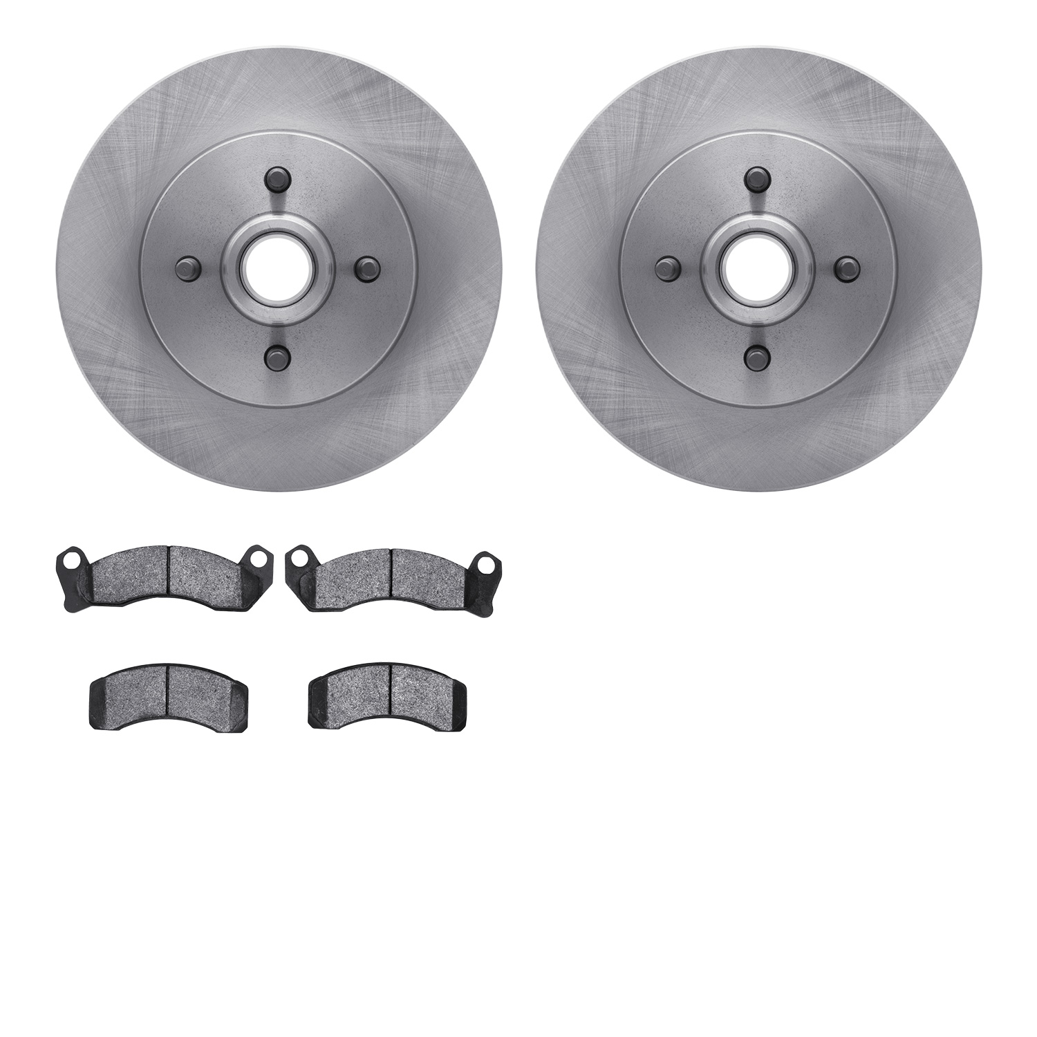6302-54071 Brake Rotors with 3000-Series Ceramic Brake Pads Kit, 1987-1988 Ford/Lincoln/Mercury/Mazda, Position: Front