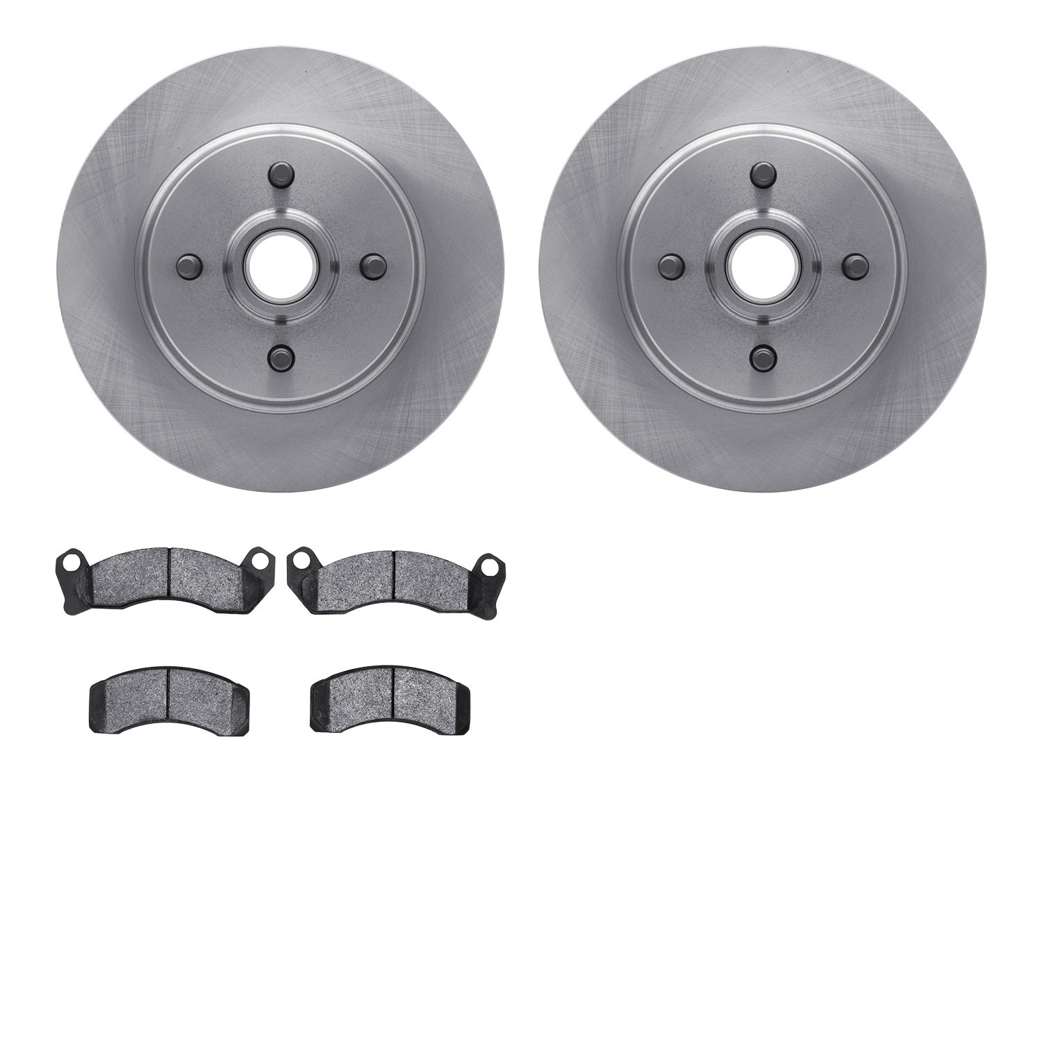 6302-54072 Brake Rotors with 3000-Series Ceramic Brake Pads Kit, 1993-1993 Ford/Lincoln/Mercury/Mazda, Position: Front