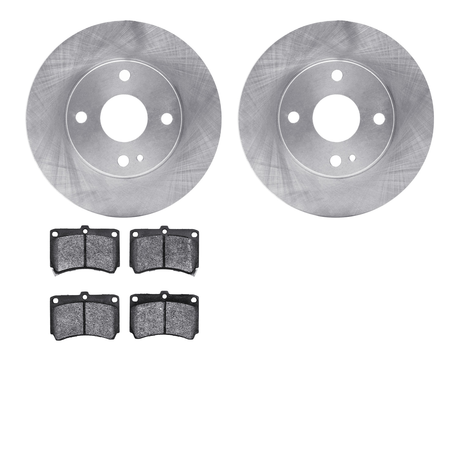 6302-54074 Brake Rotors with 3000-Series Ceramic Brake Pads Kit, 1990-1998 Ford/Lincoln/Mercury/Mazda, Position: Front