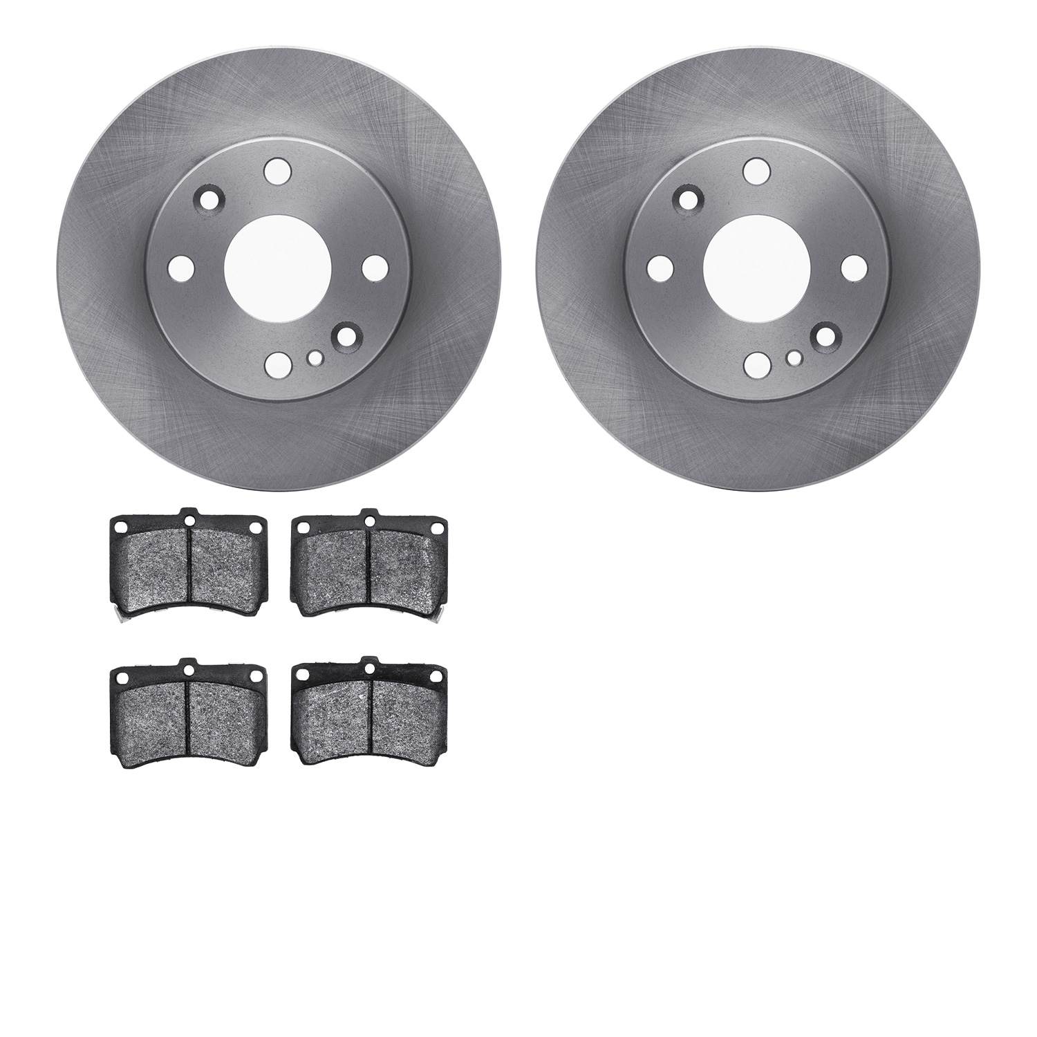 6302-54075 Brake Rotors with 3000-Series Ceramic Brake Pads Kit, 1994-1997 Ford/Lincoln/Mercury/Mazda, Position: Front