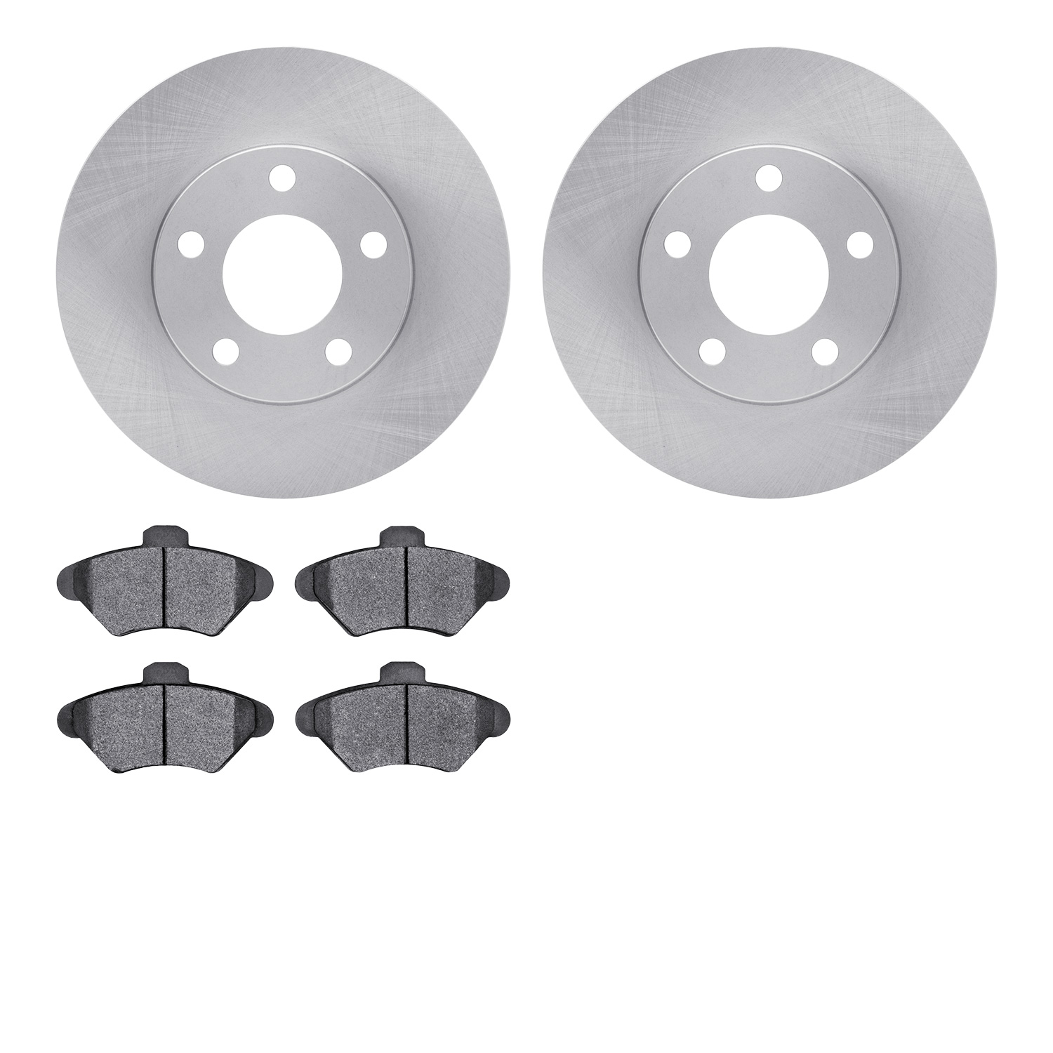 6302-54083 Brake Rotors with 3000-Series Ceramic Brake Pads Kit, 1994-1998 Ford/Lincoln/Mercury/Mazda, Position: Front