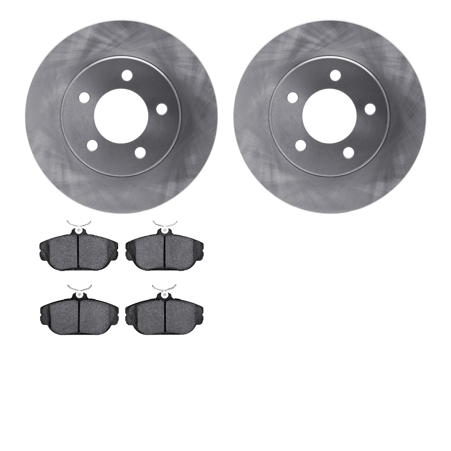 6302-54085 Brake Rotors with 3000-Series Ceramic Brake Pads Kit, 1993-1993 Ford/Lincoln/Mercury/Mazda, Position: Front