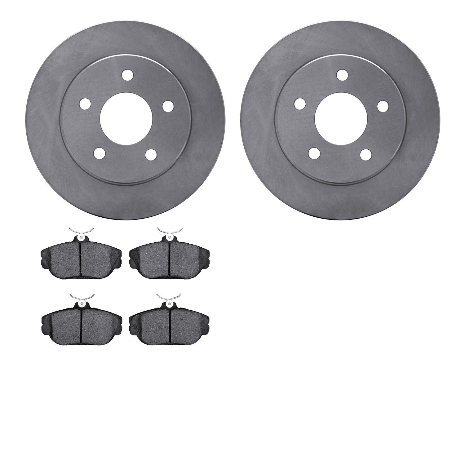 6302-54086 Brake Rotors with 3000-Series Ceramic Brake Pads Kit, 1993-2000 Ford/Lincoln/Mercury/Mazda, Position: Front