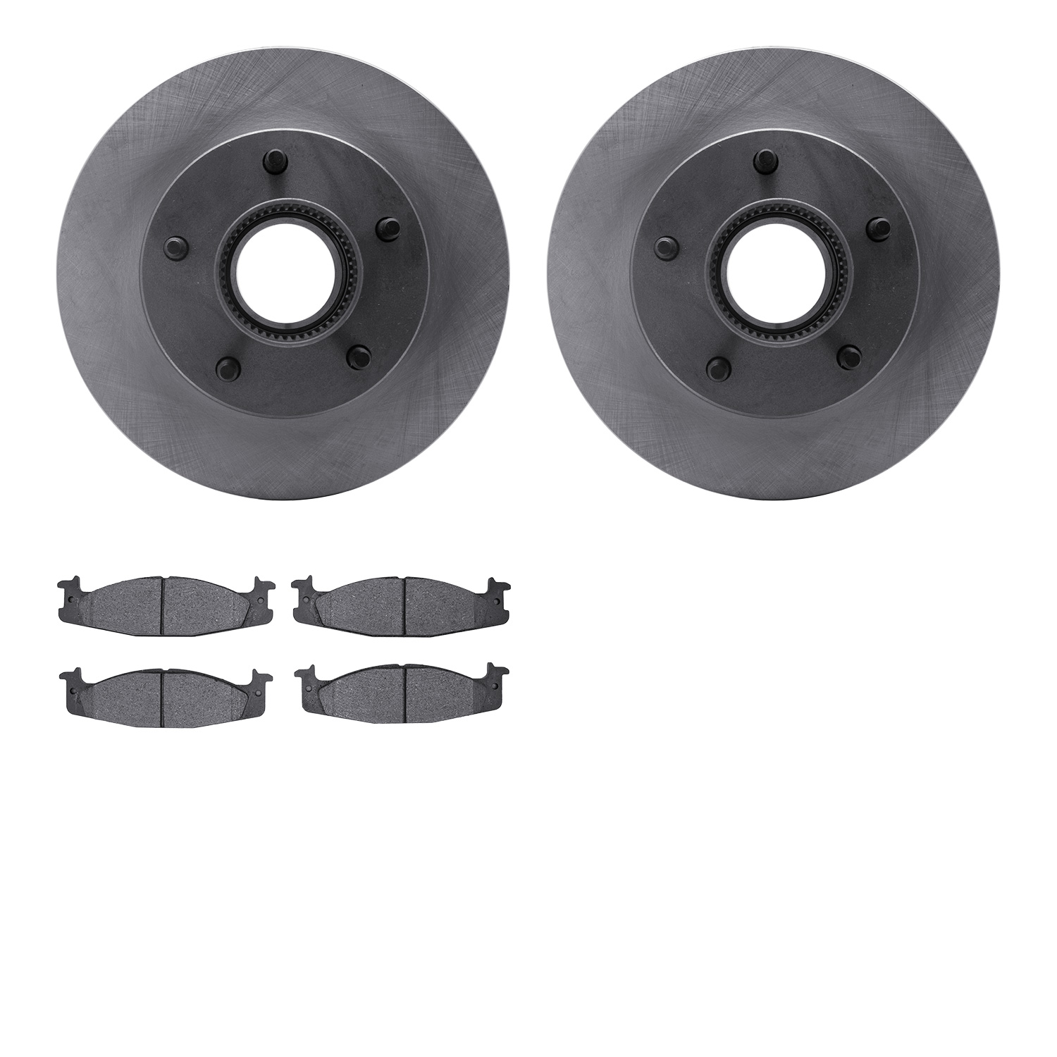 6302-54096 Brake Rotors with 3000-Series Ceramic Brake Pads Kit, 1994-1995 Ford/Lincoln/Mercury/Mazda, Position: Front