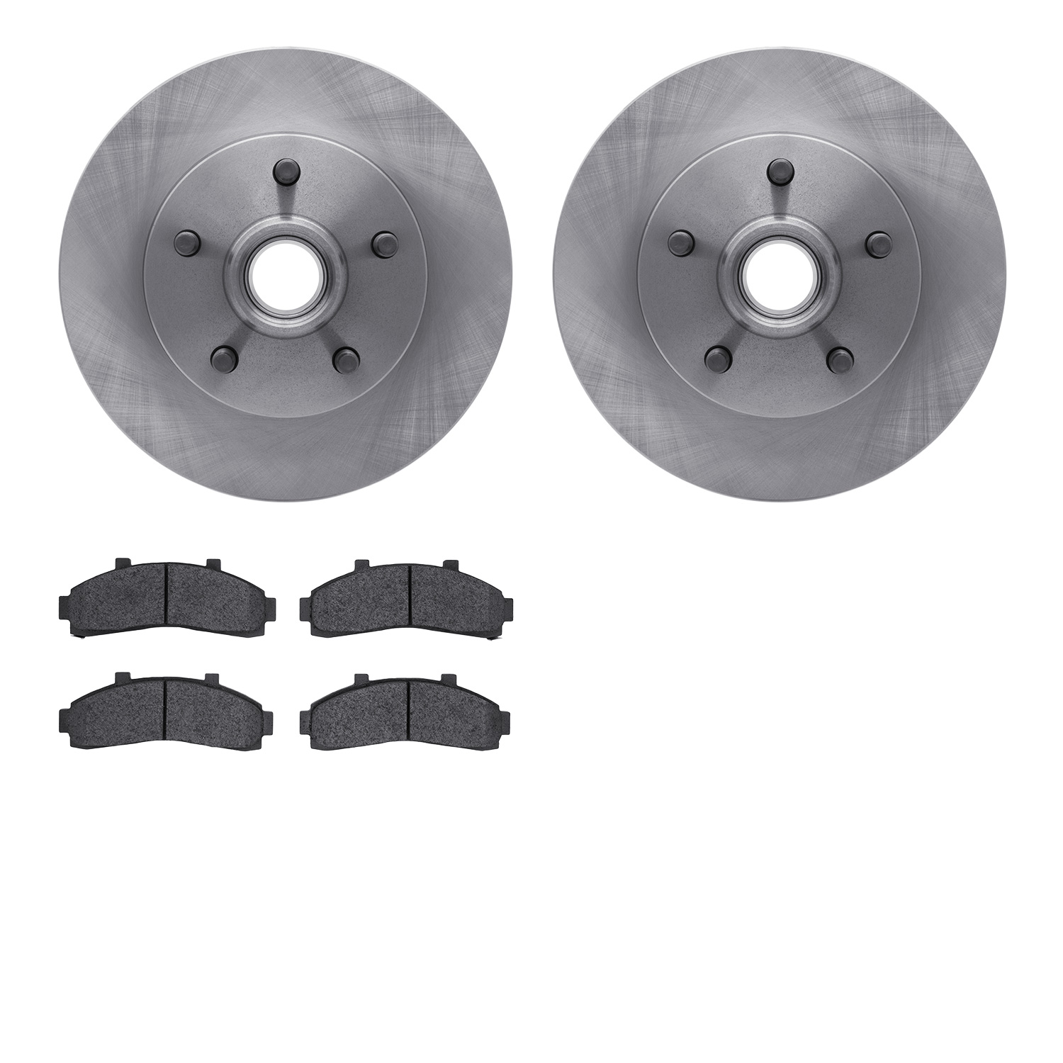 6302-54100 Brake Rotors with 3000-Series Ceramic Brake Pads Kit, 1995-1997 Ford/Lincoln/Mercury/Mazda, Position: Front