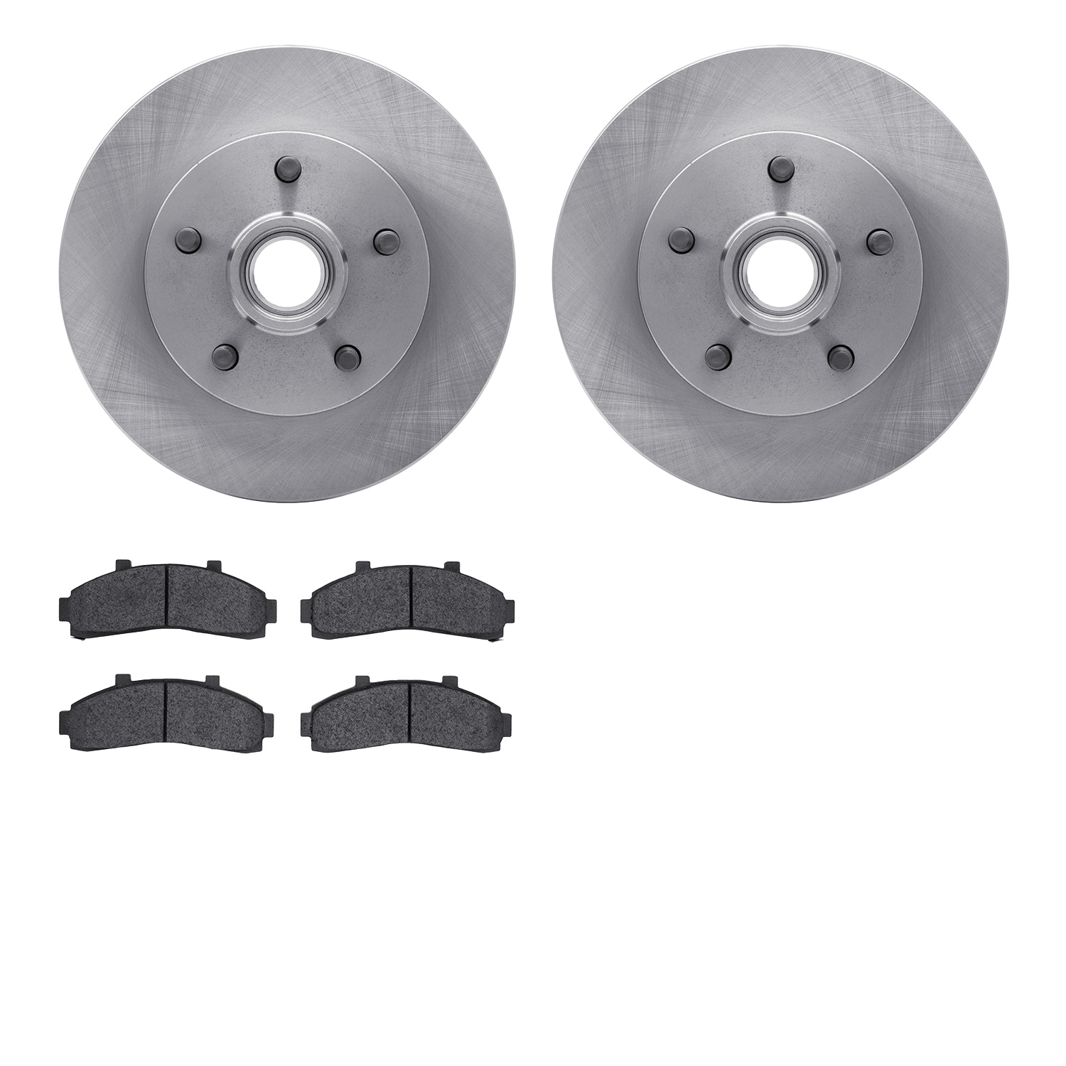 6302-54101 Brake Rotors with 3000-Series Ceramic Brake Pads Kit, 1995-1997 Ford/Lincoln/Mercury/Mazda, Position: Front