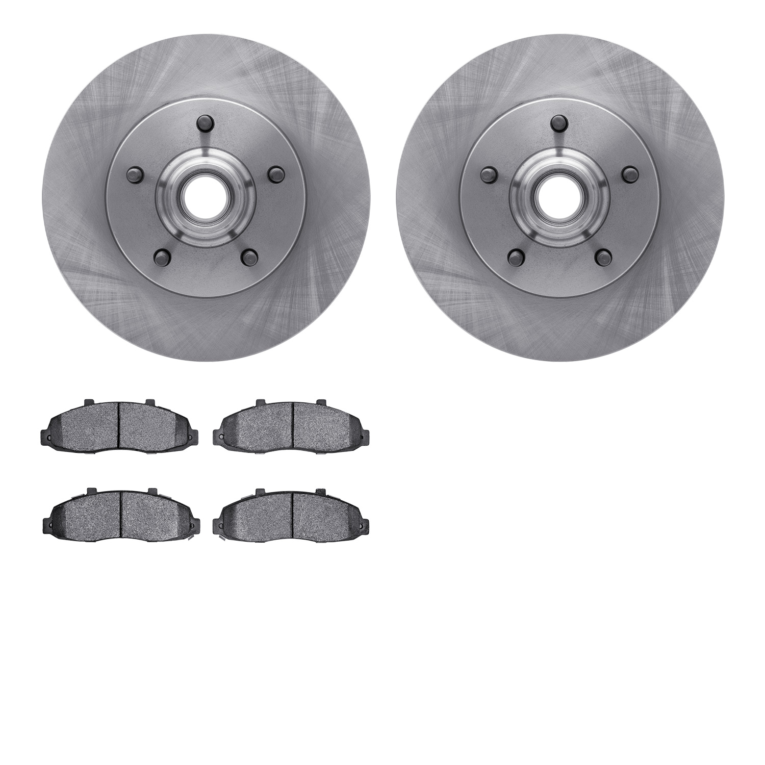 6302-54111 Brake Rotors with 3000-Series Ceramic Brake Pads Kit, 1997-1999 Ford/Lincoln/Mercury/Mazda, Position: Front