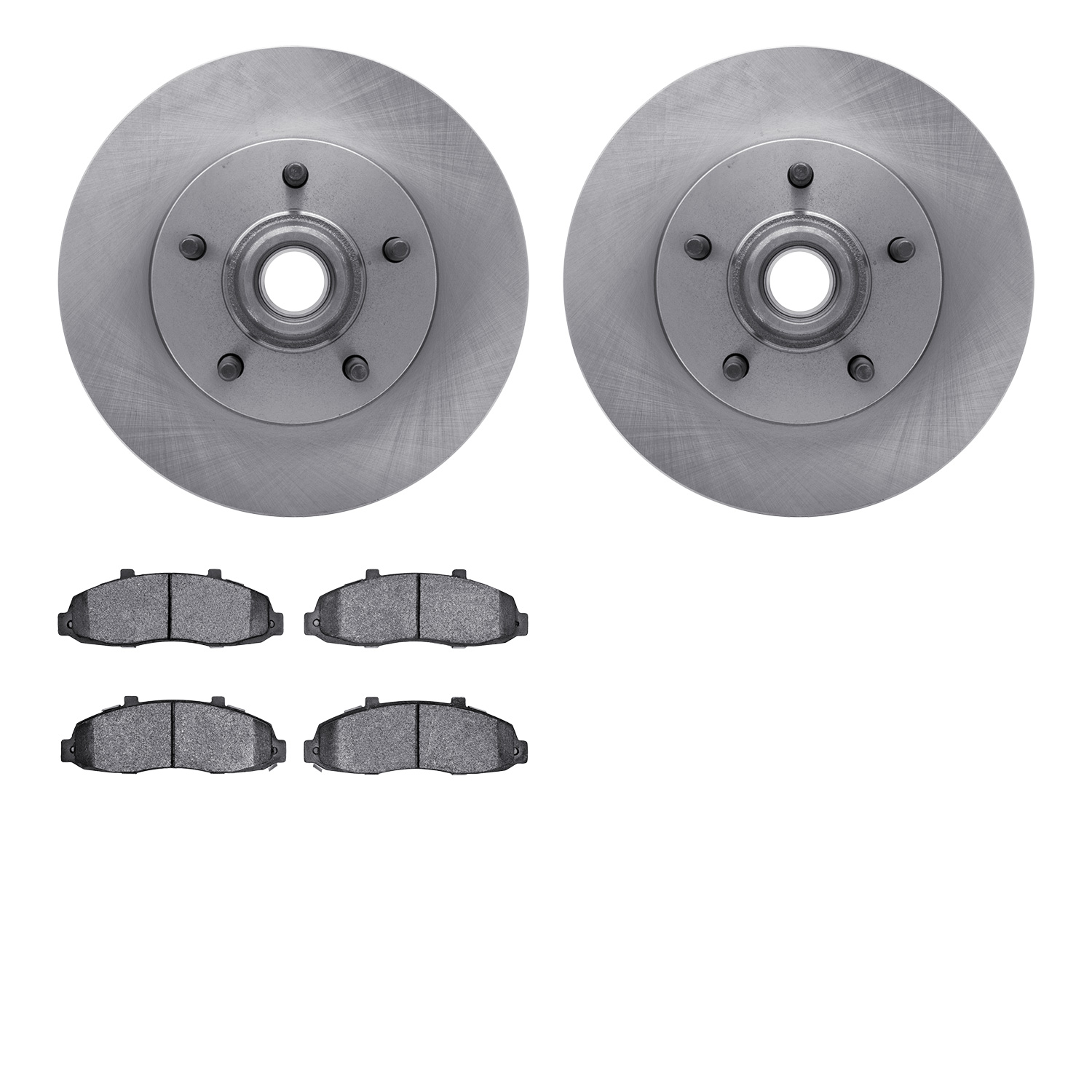 6302-54113 Brake Rotors with 3000-Series Ceramic Brake Pads Kit, 2000-2004 Ford/Lincoln/Mercury/Mazda, Position: Front
