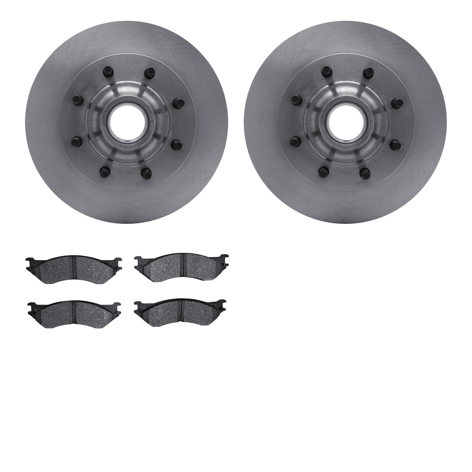 6302-54114 Brake Rotors with 3000-Series Ceramic Brake Pads Kit, 2000-2004 Ford/Lincoln/Mercury/Mazda, Position: Front