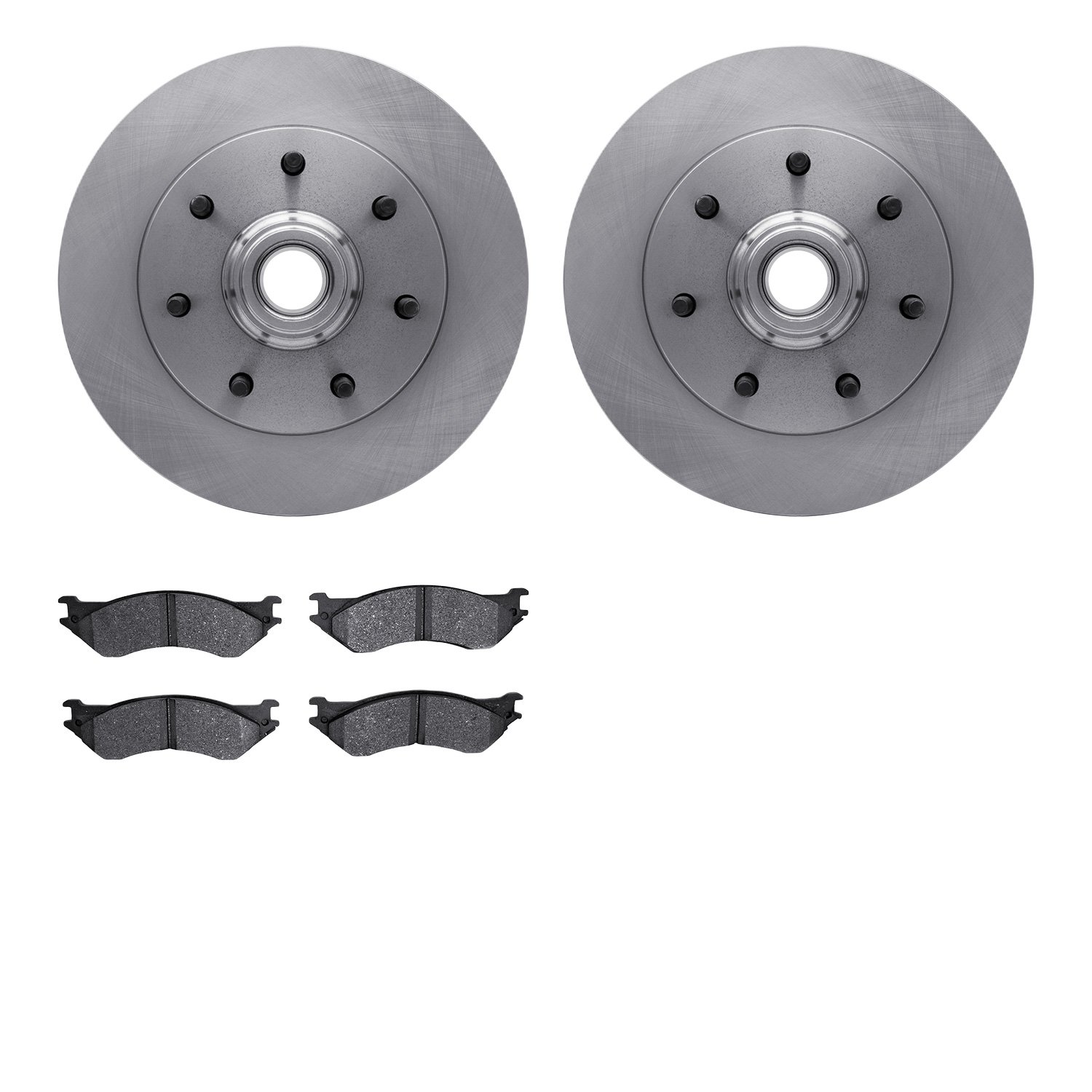6302-54115 Brake Rotors with 3000-Series Ceramic Brake Pads Kit, 1997-2004 Ford/Lincoln/Mercury/Mazda, Position: Front