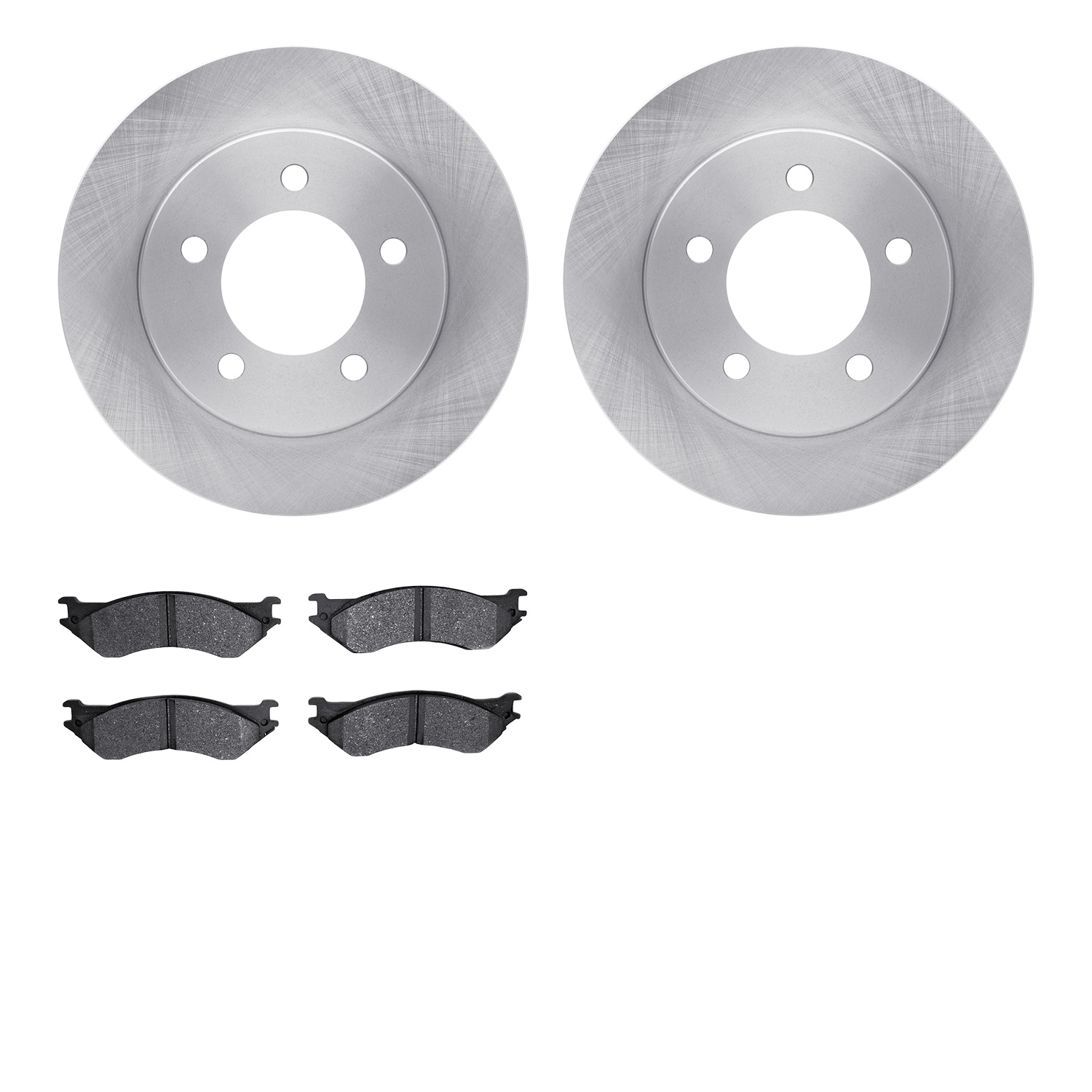 6302-54120 Brake Rotors with 3000-Series Ceramic Brake Pads Kit, 1997-2002 Ford/Lincoln/Mercury/Mazda, Position: Front