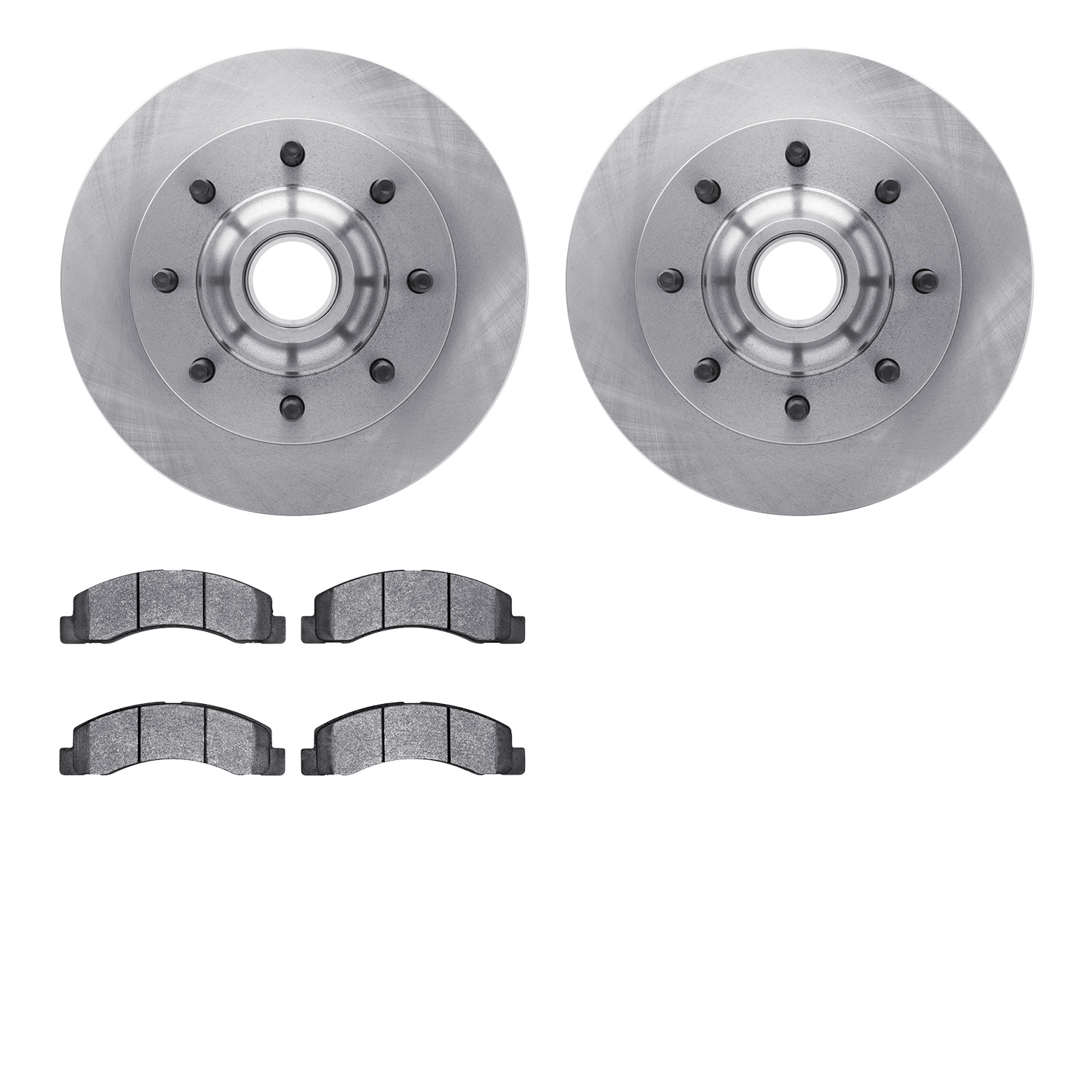 6302-54124 Brake Rotors with 3000-Series Ceramic Brake Pads Kit, 1999-2002 Ford/Lincoln/Mercury/Mazda, Position: Front
