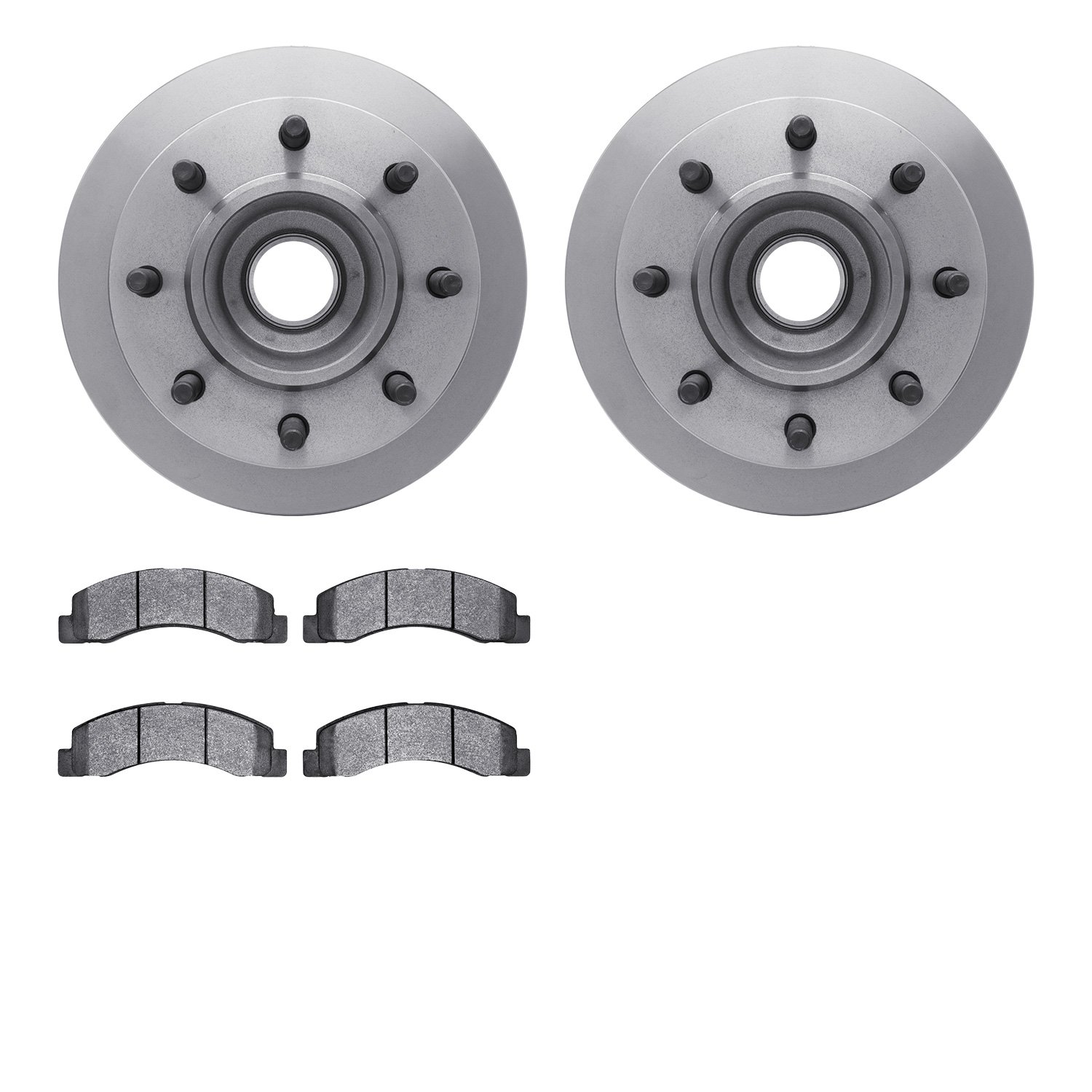 6302-54129 Brake Rotors with 3000-Series Ceramic Brake Pads Kit, 2003-2004 Ford/Lincoln/Mercury/Mazda, Position: Front