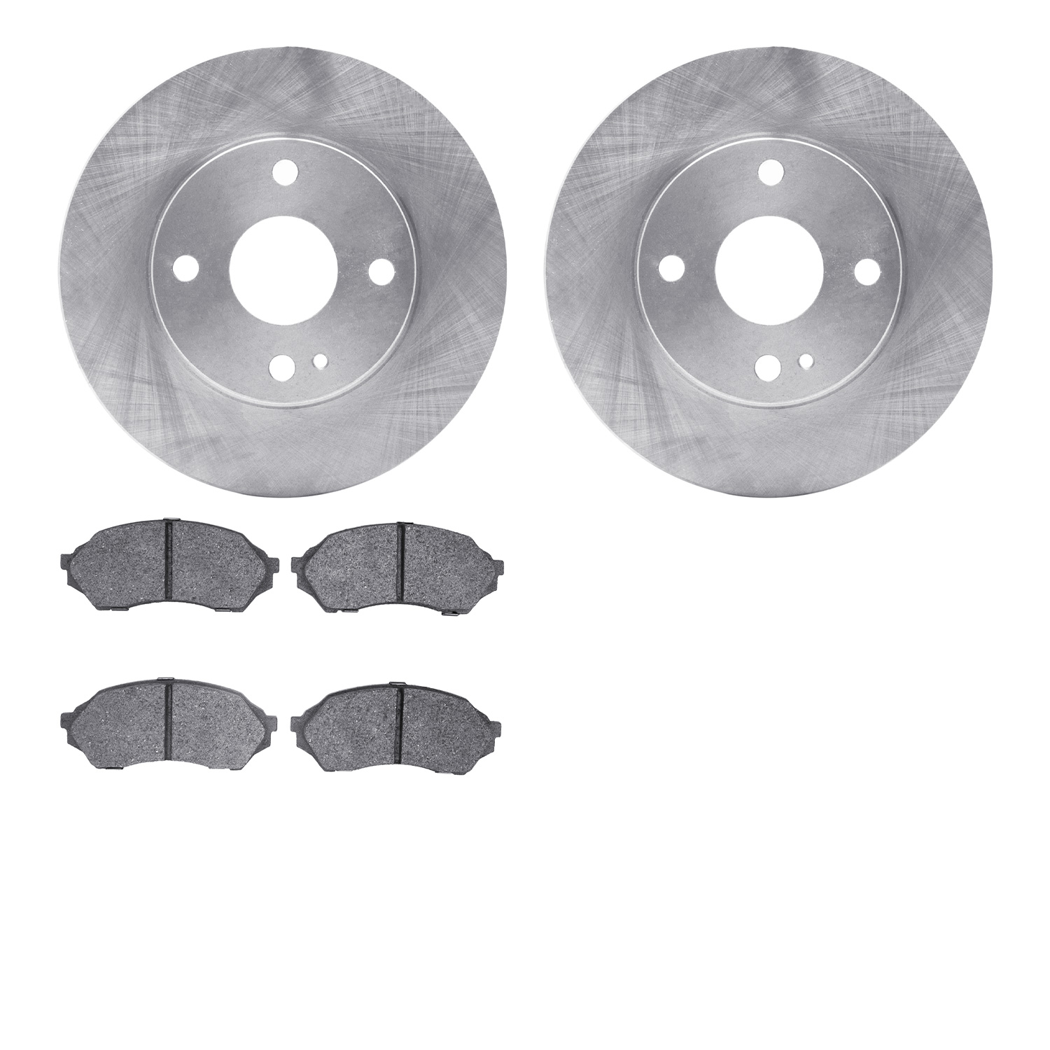 6302-54132 Brake Rotors with 3000-Series Ceramic Brake Pads Kit, 1999-2001 Ford/Lincoln/Mercury/Mazda, Position: Front