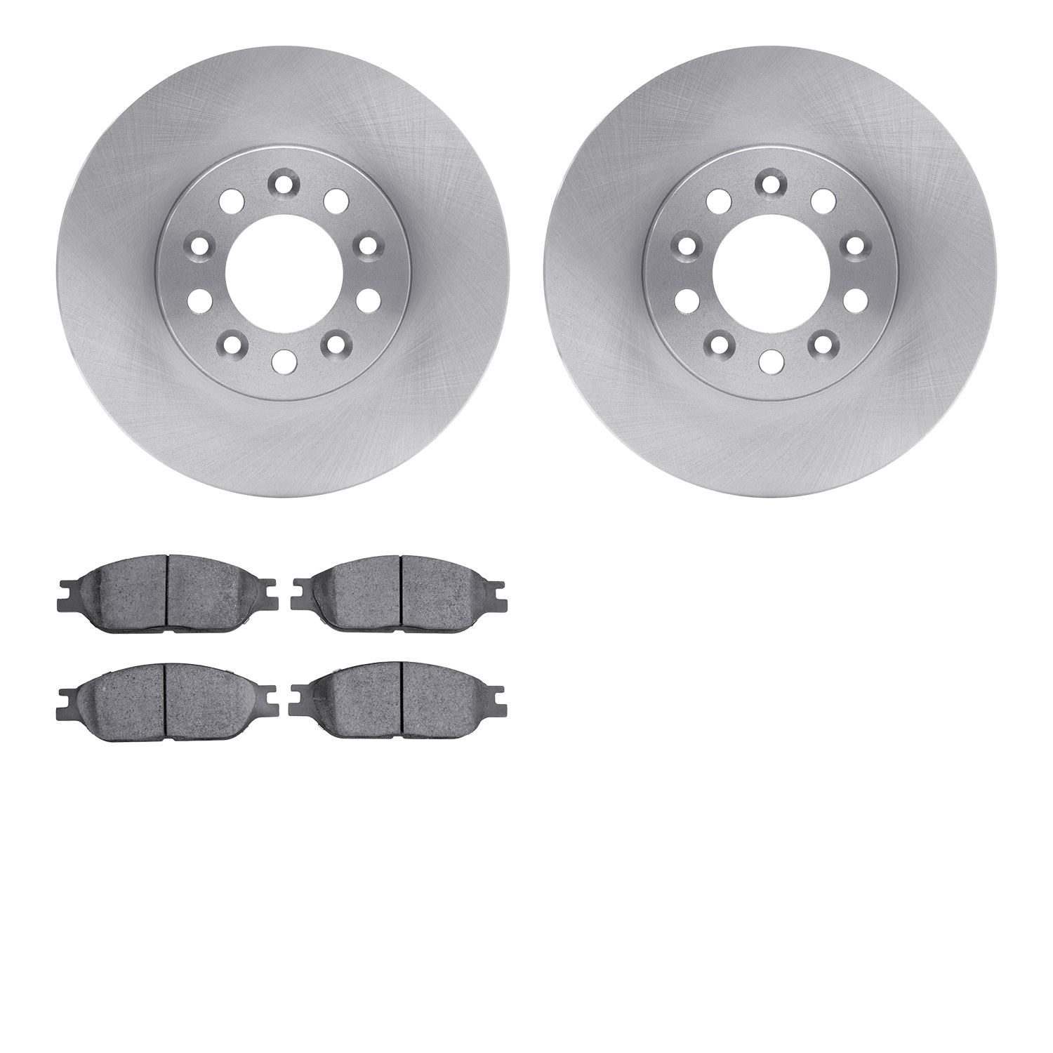 6302-54134 Brake Rotors with 3000-Series Ceramic Brake Pads Kit, 1999-2003 Ford/Lincoln/Mercury/Mazda, Position: Front