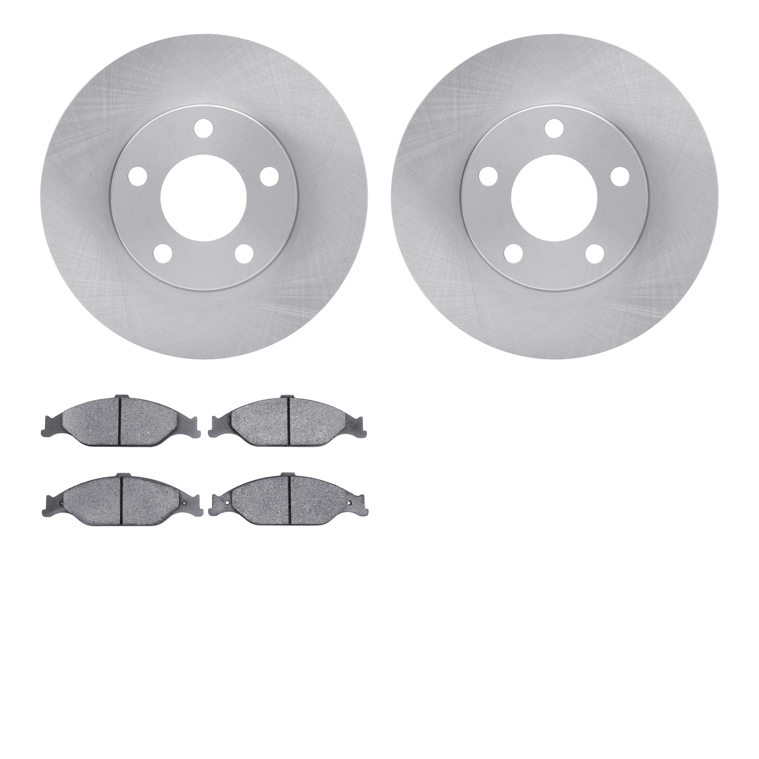 6302-54135 Brake Rotors with 3000-Series Ceramic Brake Pads Kit, 1999-2004 Ford/Lincoln/Mercury/Mazda, Position: Front