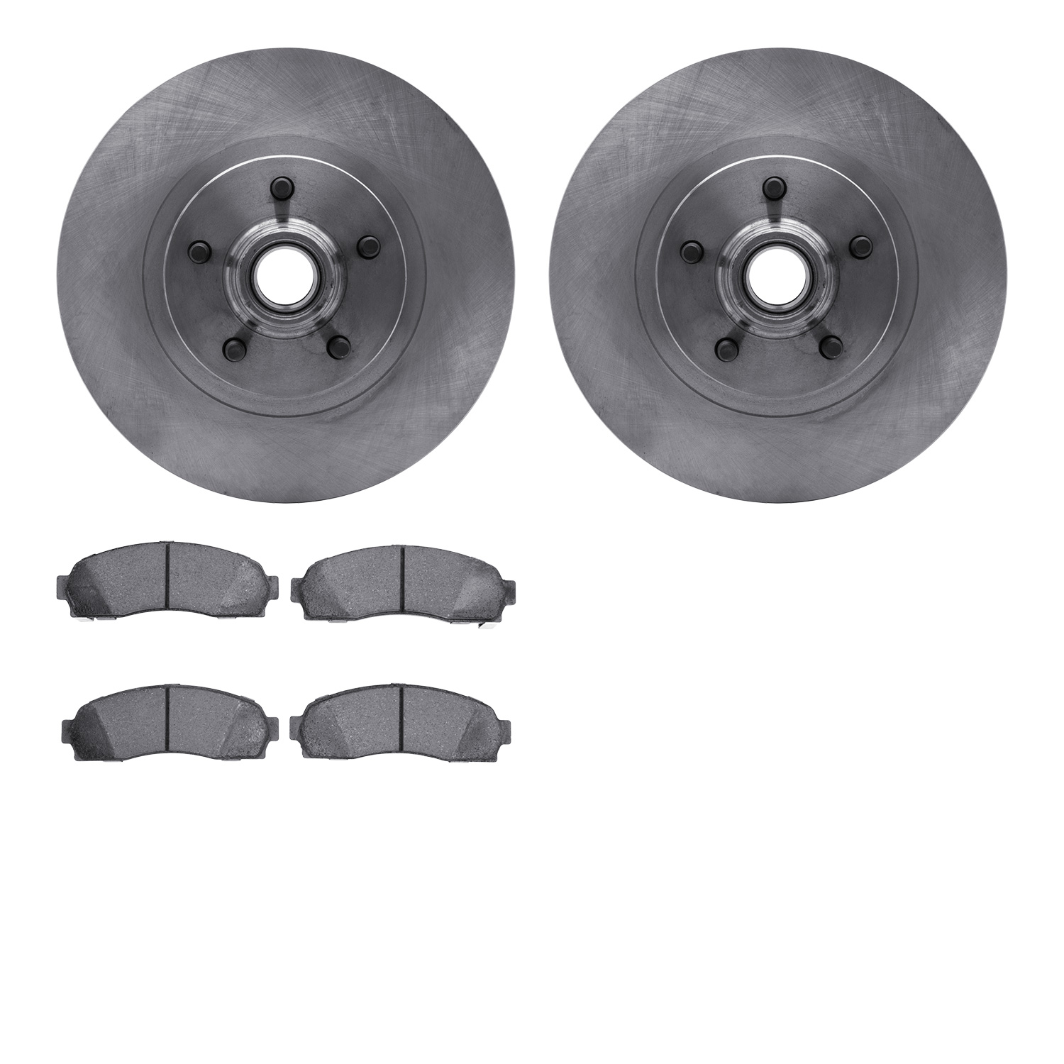 6302-54140 Brake Rotors with 3000-Series Ceramic Brake Pads Kit, 2001-2005 Ford/Lincoln/Mercury/Mazda, Position: Front