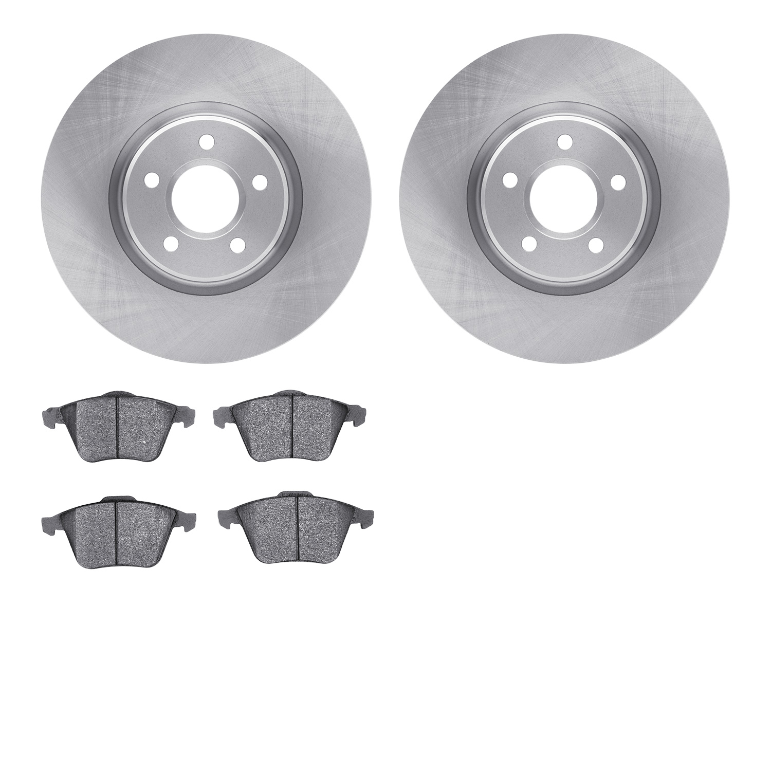 6302-54146 Brake Rotors with 3000-Series Ceramic Brake Pads Kit, 2004-2013 Volvo, Position: Front