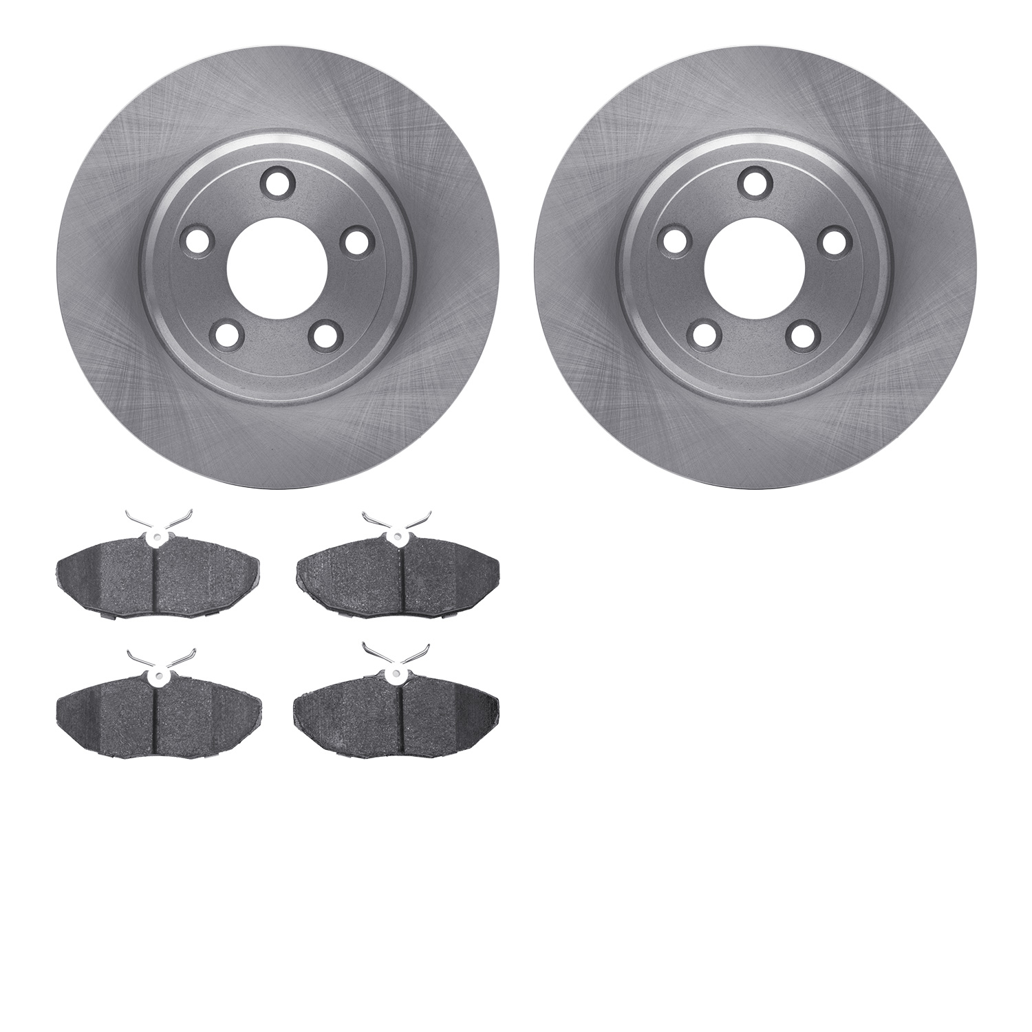 6302-54150 Brake Rotors with 3000-Series Ceramic Brake Pads Kit, 2003-2005 Jaguar, Position: Rear