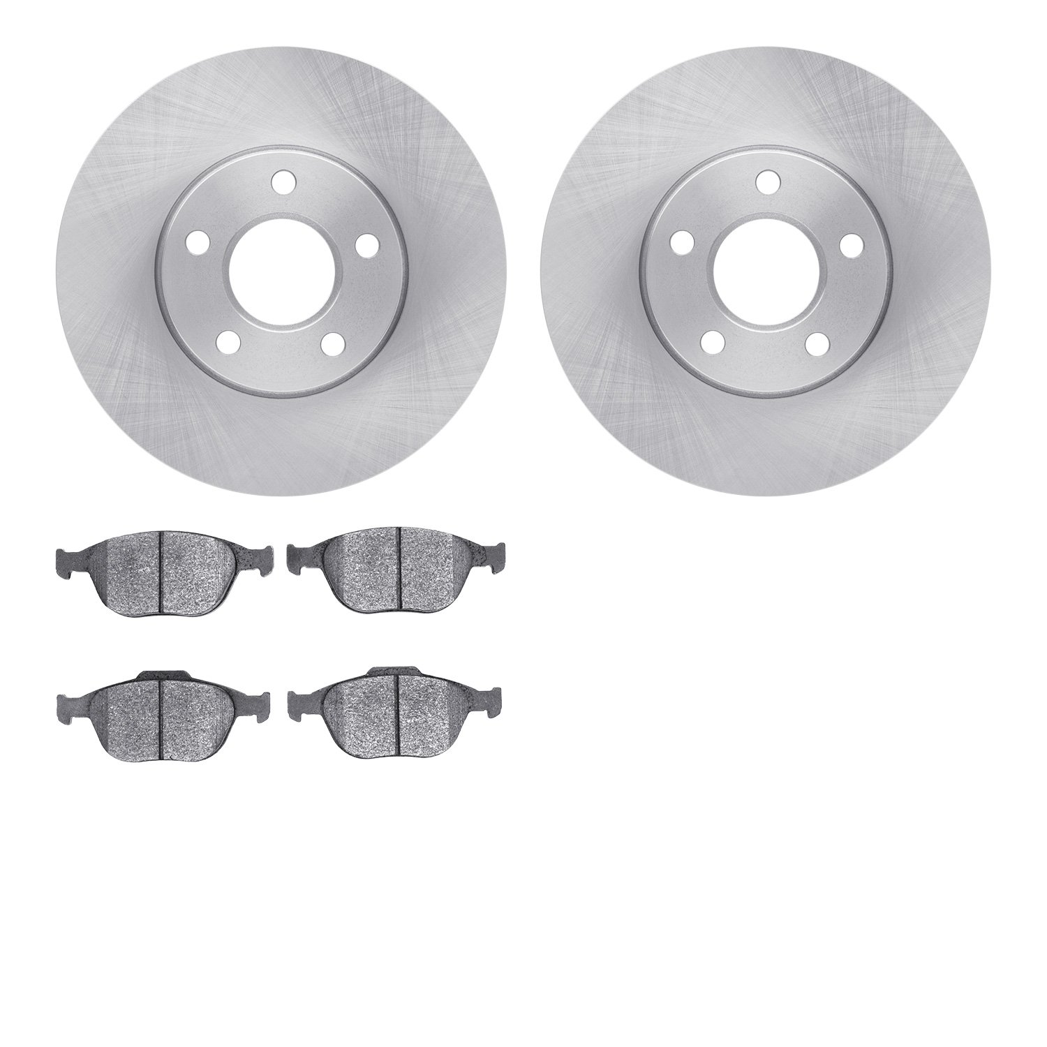 6302-54153 Brake Rotors with 3000-Series Ceramic Brake Pads Kit, 2010-2013 Ford/Lincoln/Mercury/Mazda, Position: Front