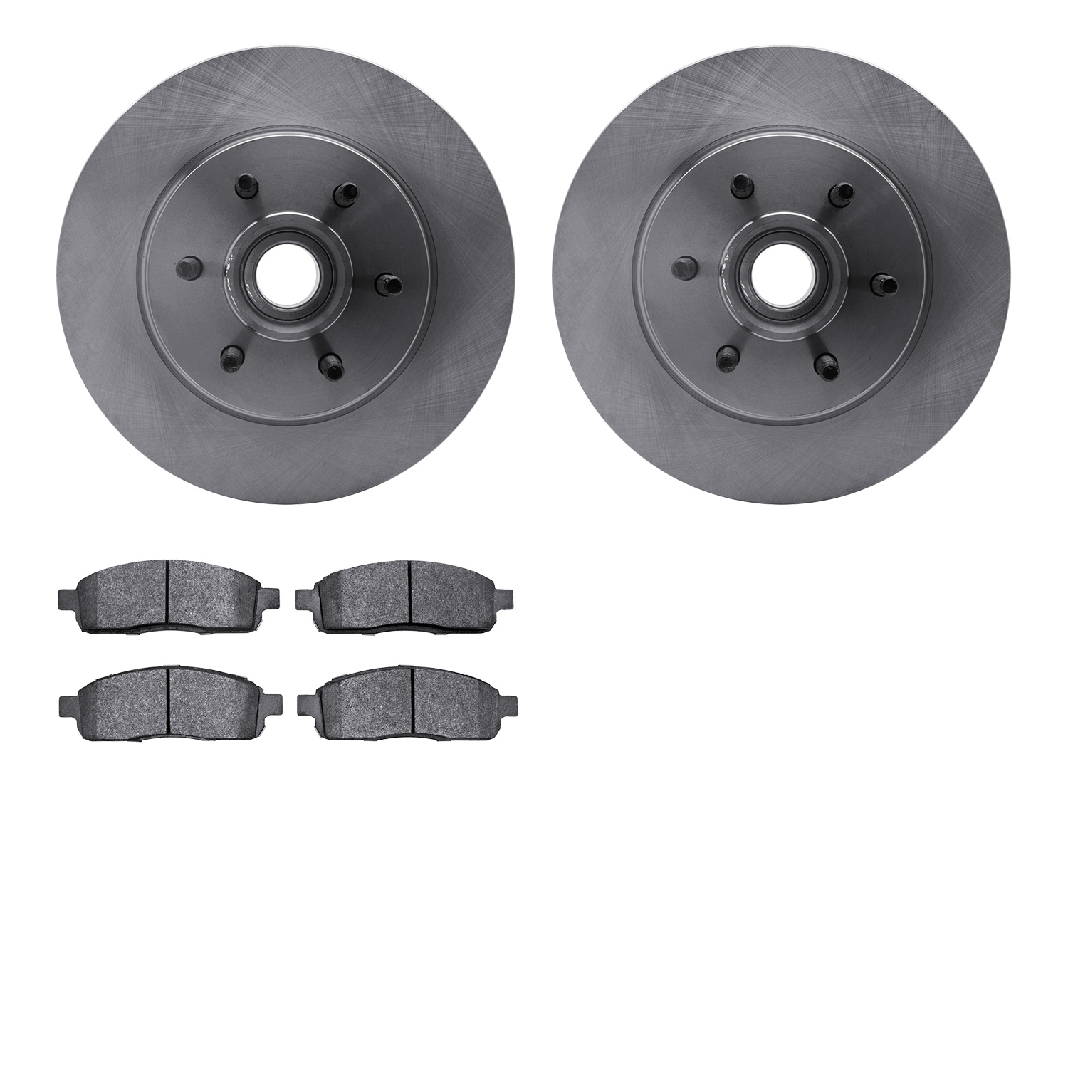 6302-54156 Brake Rotors with 3000-Series Ceramic Brake Pads Kit, 2004-2008 Ford/Lincoln/Mercury/Mazda, Position: Front