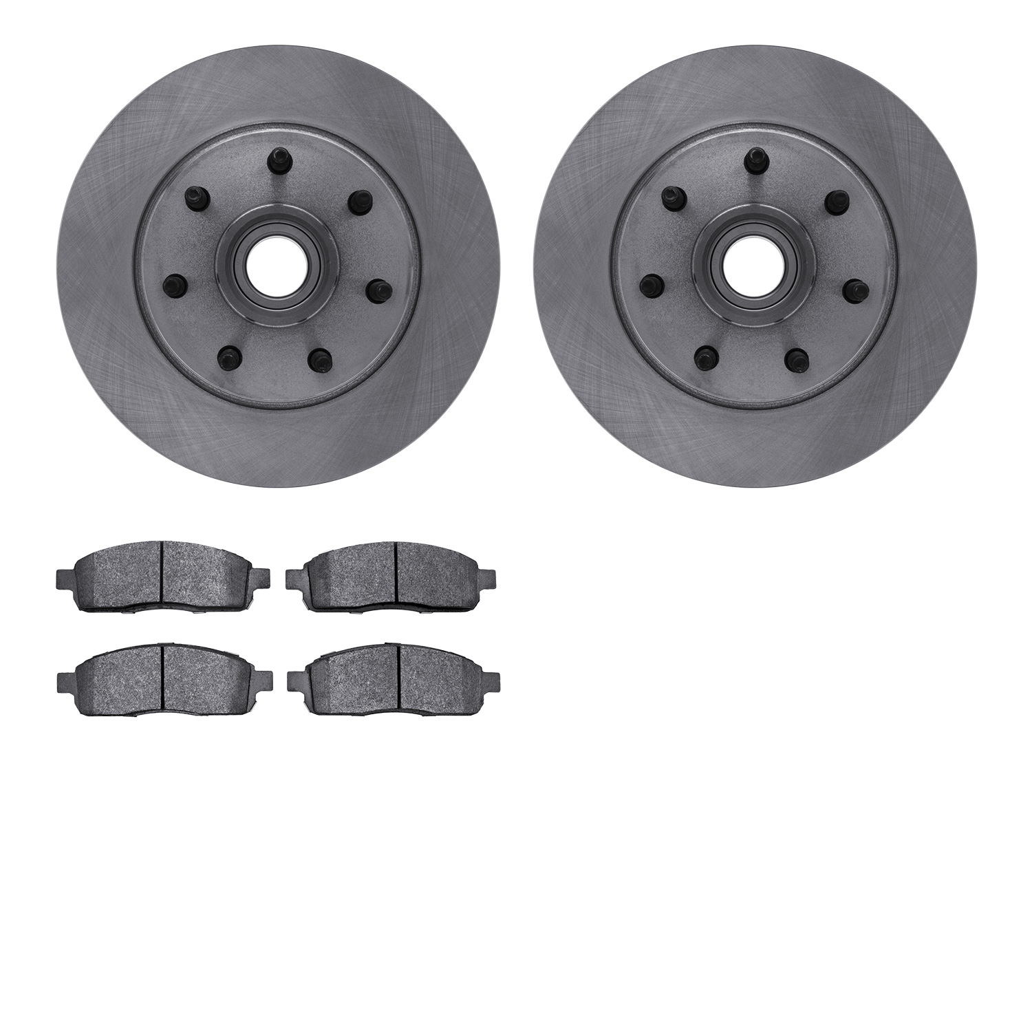 6302-54157 Brake Rotors with 3000-Series Ceramic Brake Pads Kit, 2004-2008 Ford/Lincoln/Mercury/Mazda, Position: Front