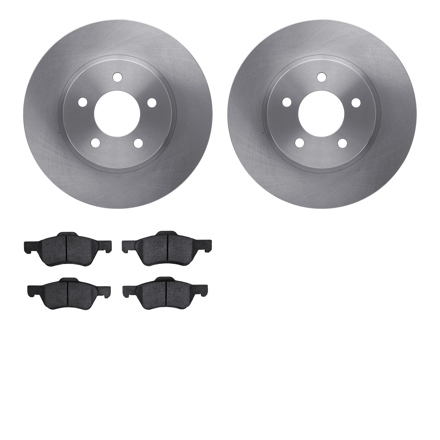 6302-54171 Brake Rotors with 3000-Series Ceramic Brake Pads Kit, 2008-2012 Ford/Lincoln/Mercury/Mazda, Position: Front
