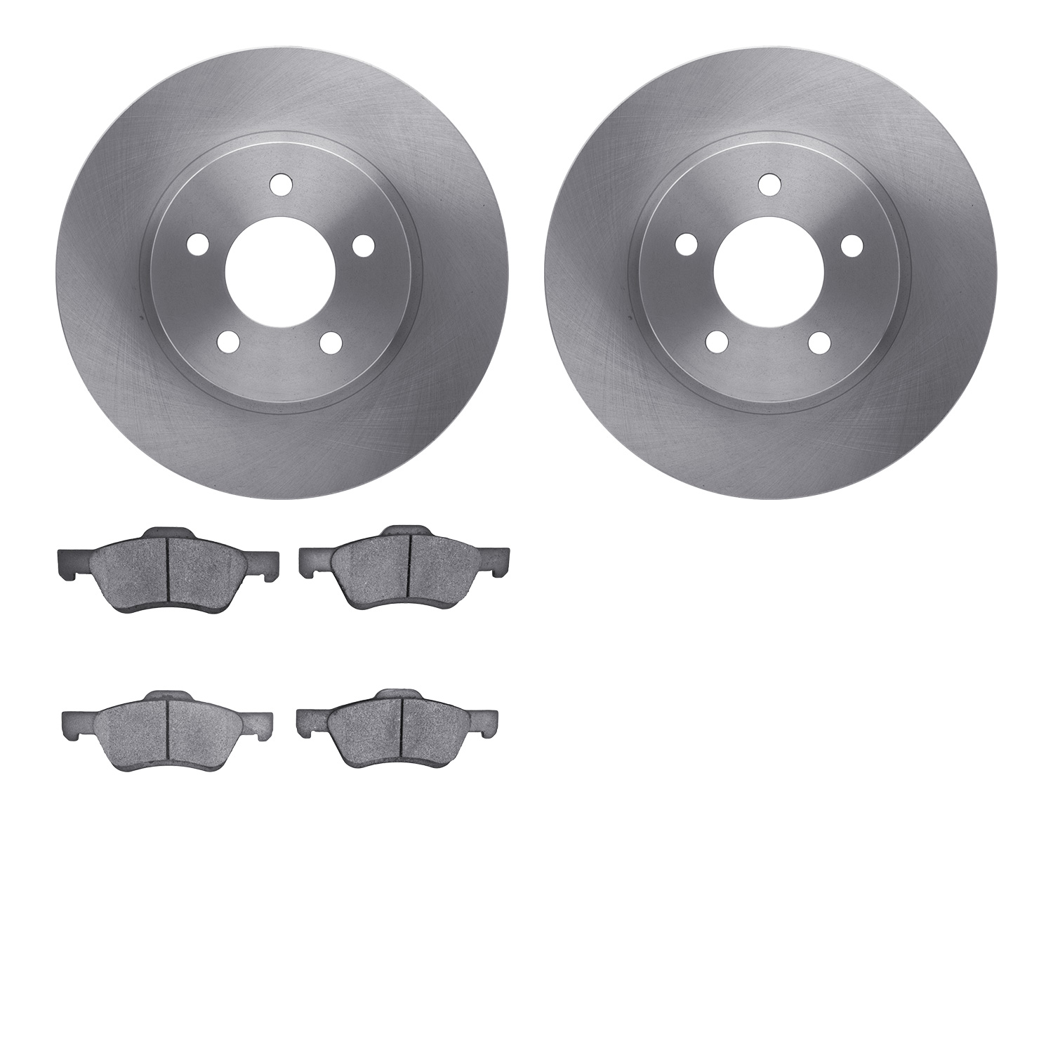 6302-54172 Brake Rotors with 3000-Series Ceramic Brake Pads Kit, 2009-2012 Ford/Lincoln/Mercury/Mazda, Position: Front