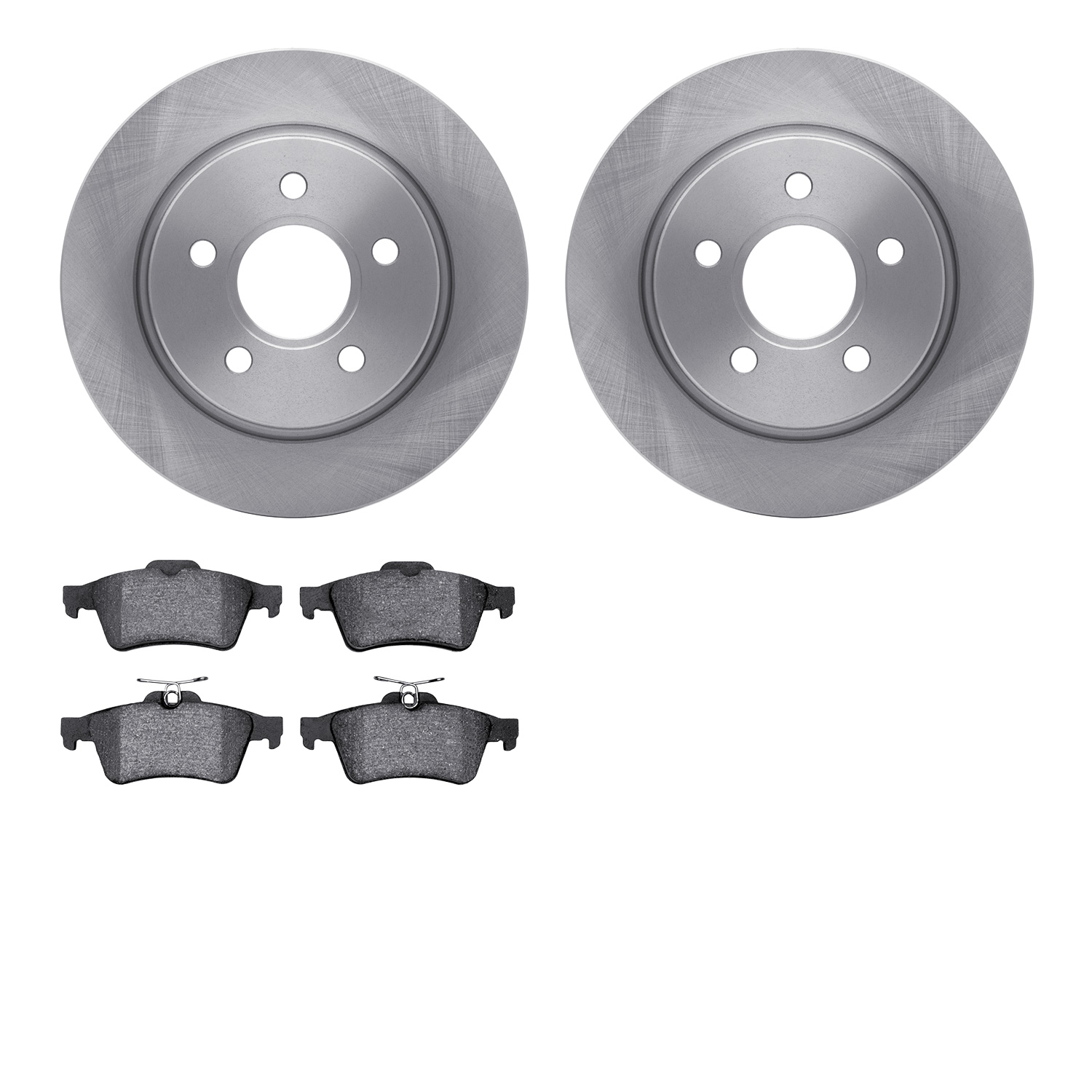 6302-54179 Brake Rotors with 3000-Series Ceramic Brake Pads Kit, 2012-2018 Ford/Lincoln/Mercury/Mazda, Position: Rear