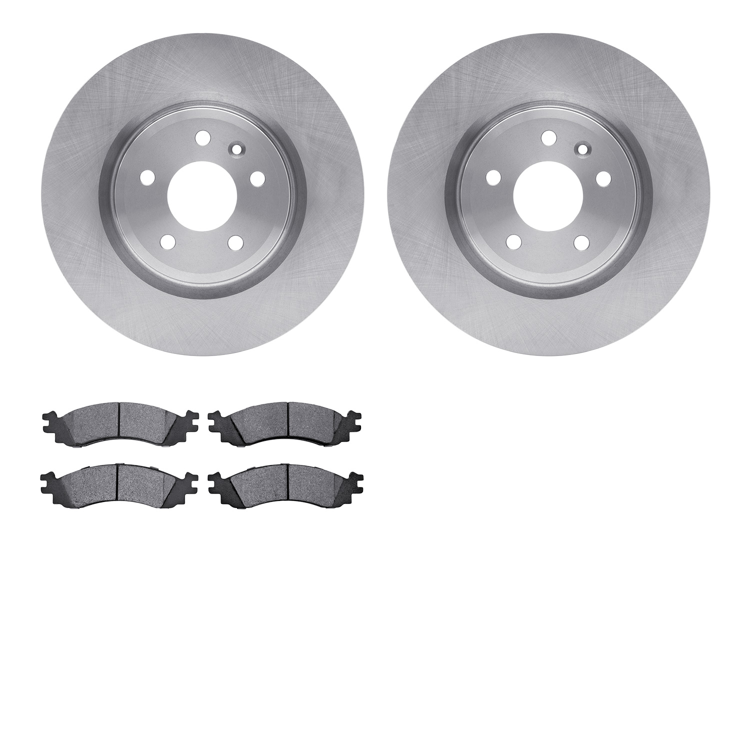 6302-54183 Brake Rotors with 3000-Series Ceramic Brake Pads Kit, 2010-2010 Ford/Lincoln/Mercury/Mazda, Position: Front