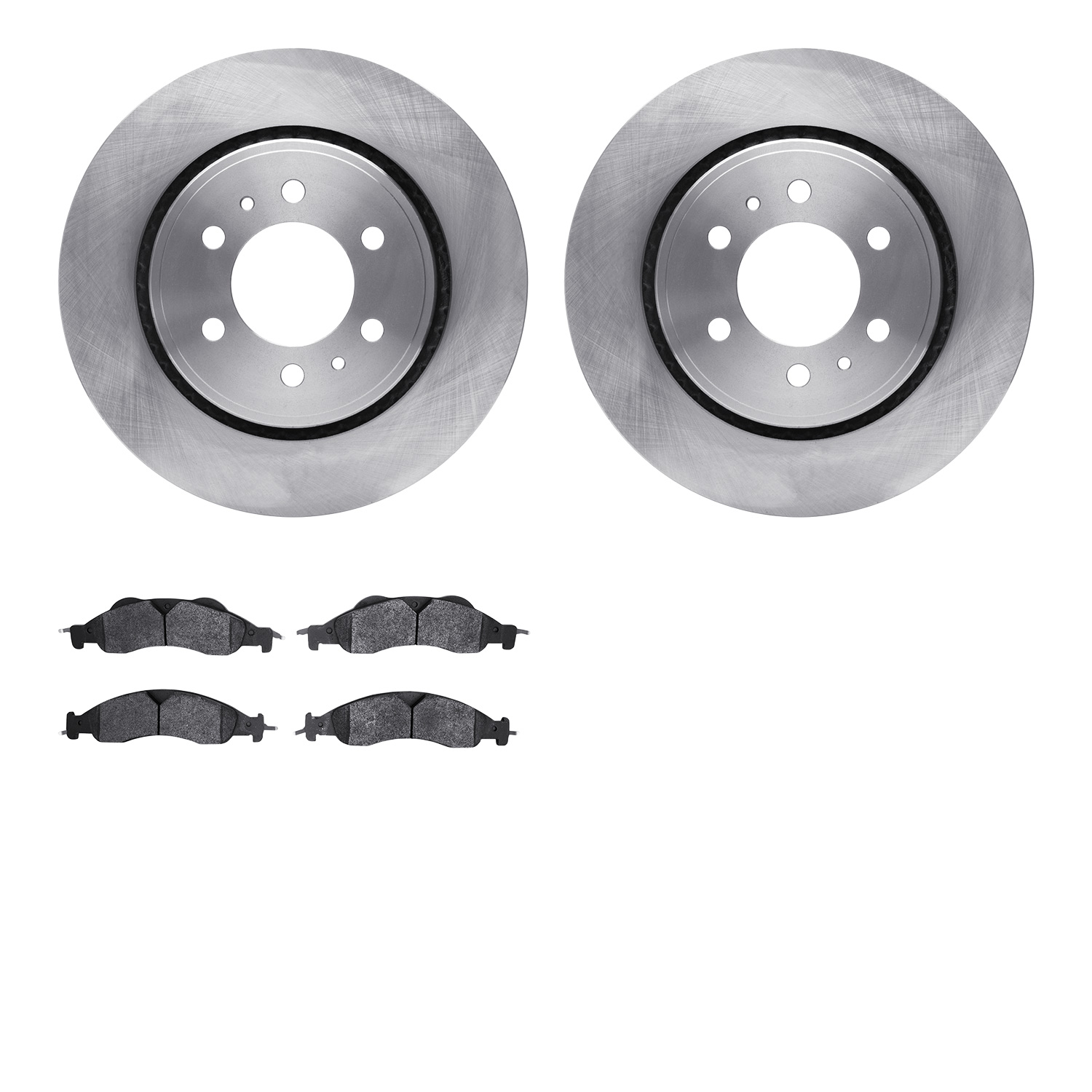 6302-54192 Brake Rotors with 3000-Series Ceramic Brake Pads Kit, 2007-2009 Ford/Lincoln/Mercury/Mazda, Position: Front