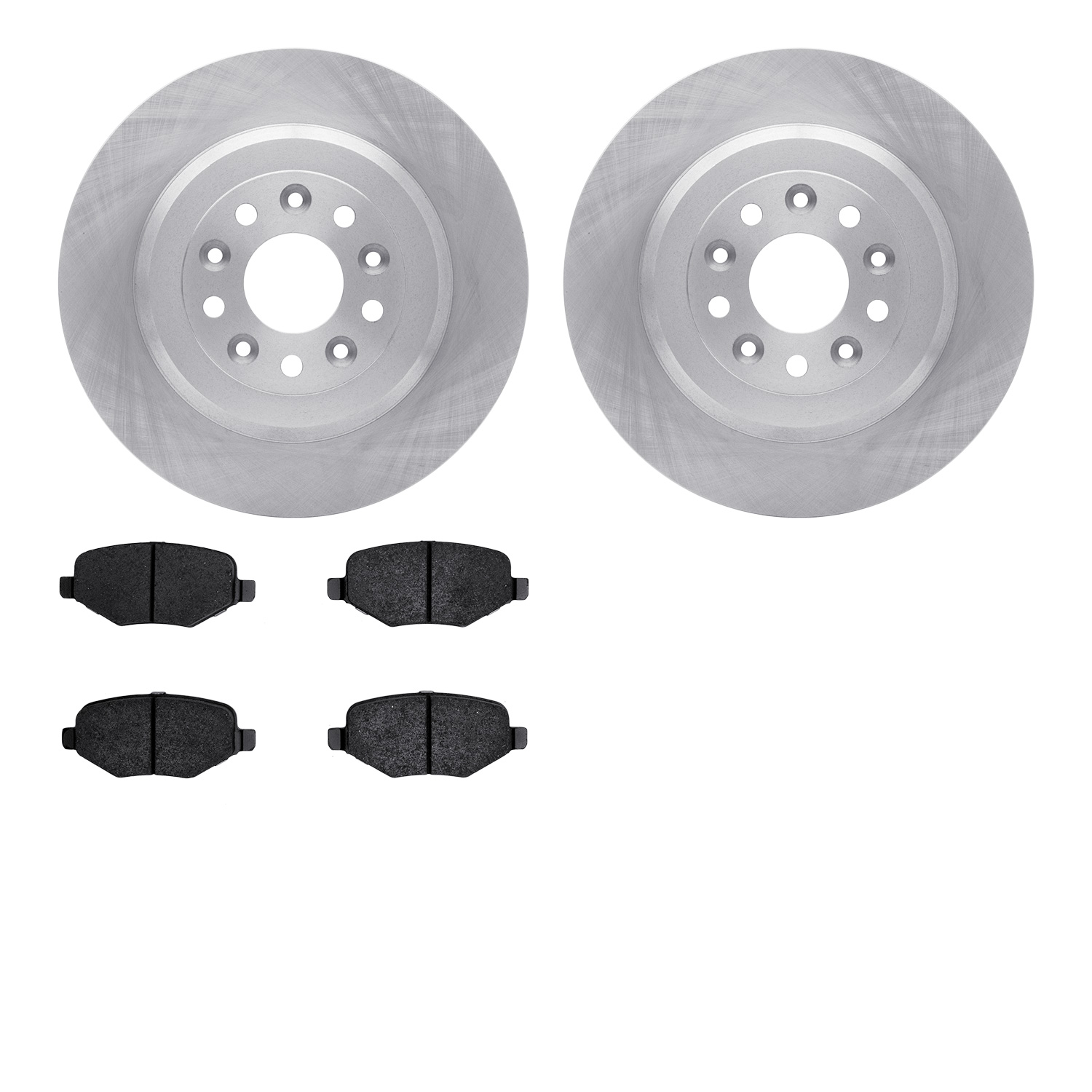 6302-54196 Brake Rotors with 3000-Series Ceramic Brake Pads Kit, 2009-2019 Ford/Lincoln/Mercury/Mazda, Position: Rear