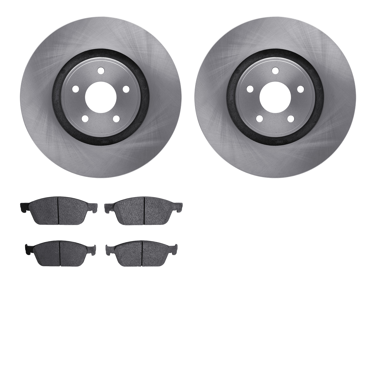 6302-54227 Brake Rotors with 3000-Series Ceramic Brake Pads Kit, 2014-2019 Ford/Lincoln/Mercury/Mazda, Position: Front