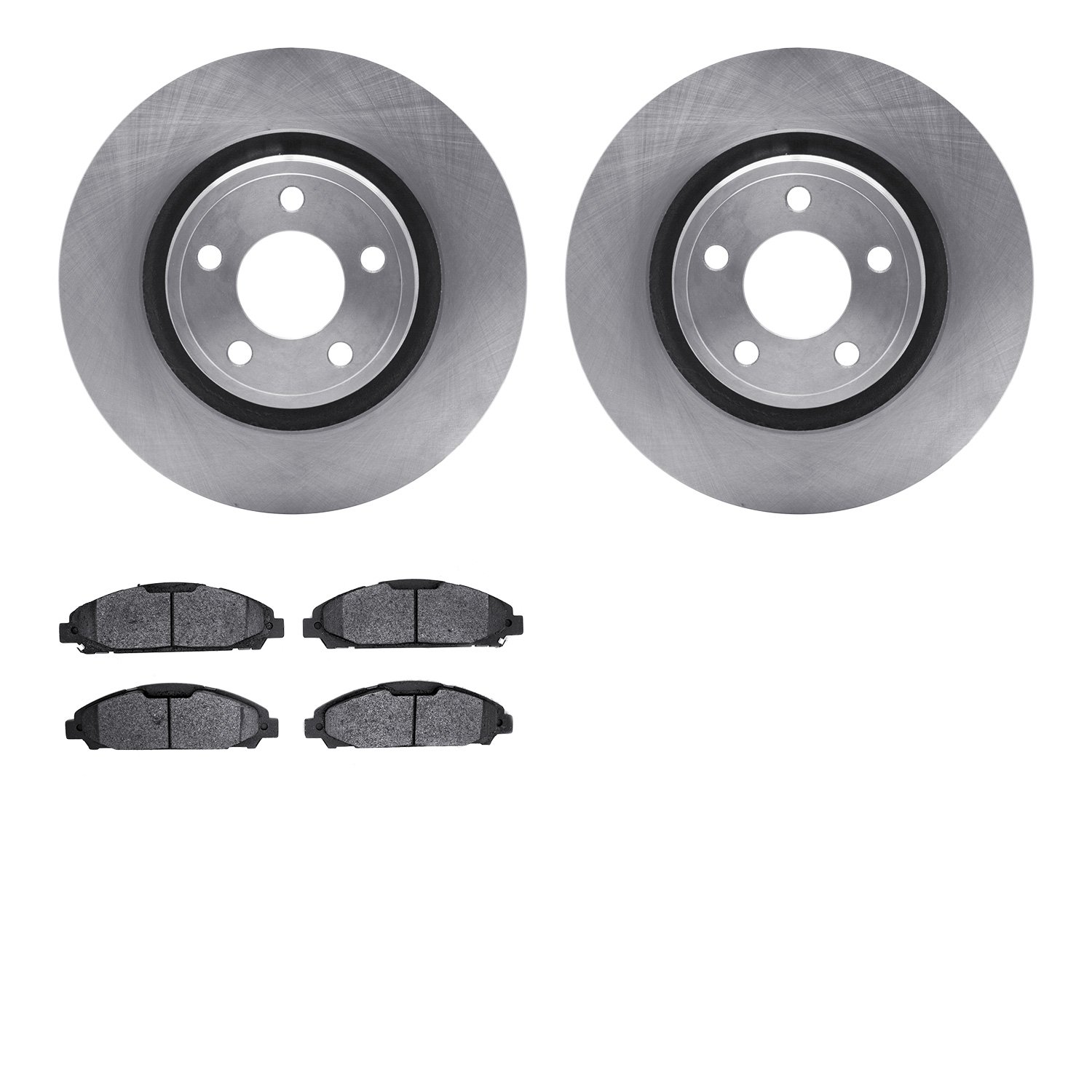 6302-54231 Brake Rotors with 3000-Series Ceramic Brake Pads Kit, 2015-2020 Ford/Lincoln/Mercury/Mazda, Position: Front