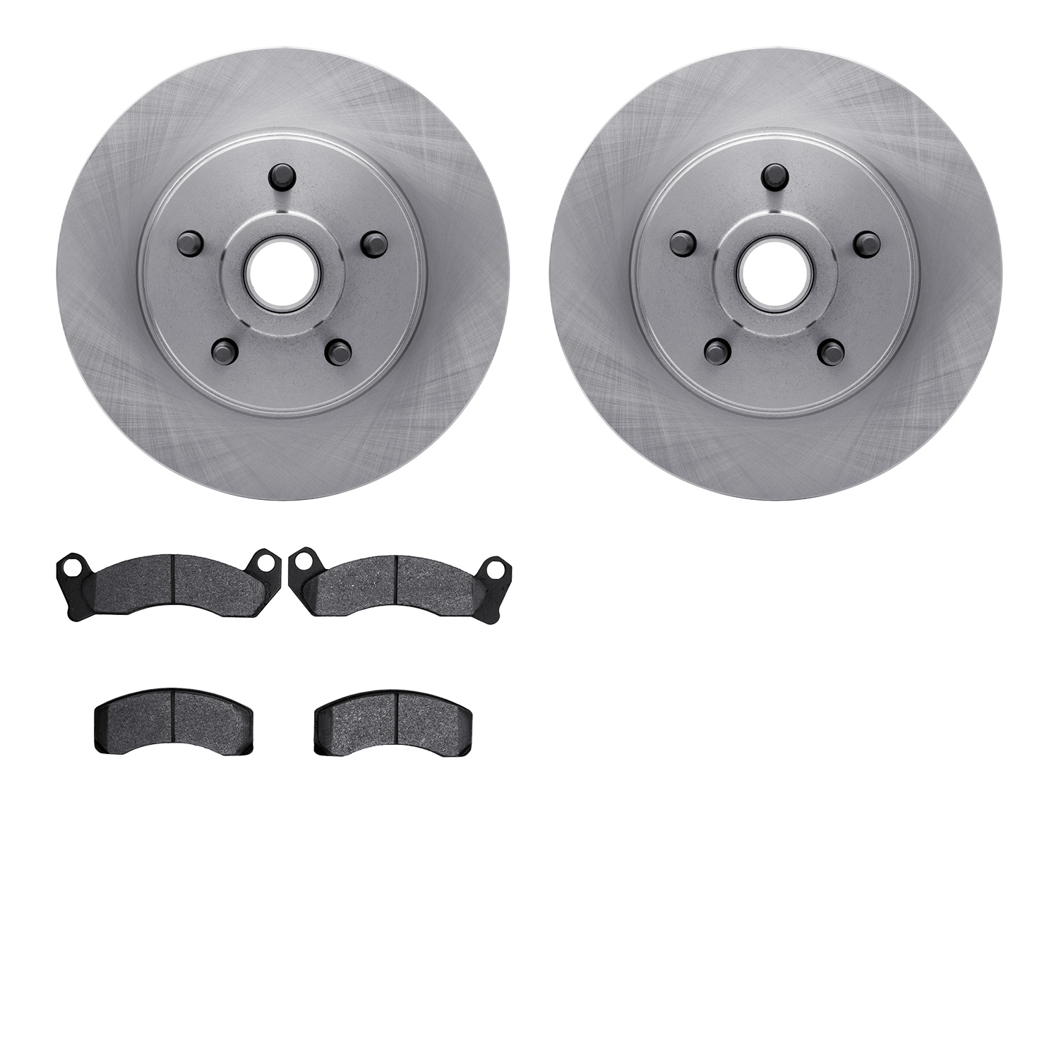 6302-55002 Brake Rotors with 3000-Series Ceramic Brake Pads Kit, 1984-1987 Ford/Lincoln/Mercury/Mazda, Position: Front
