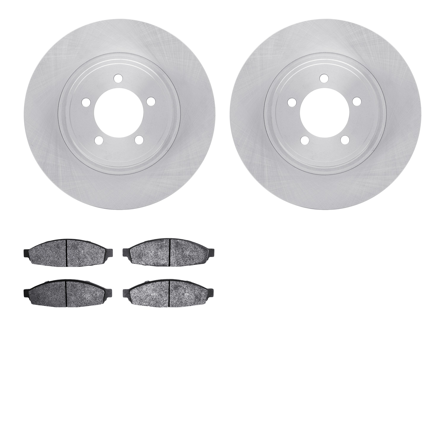 6302-55007 Brake Rotors with 3000-Series Ceramic Brake Pads Kit, 2003-2005 Ford/Lincoln/Mercury/Mazda, Position: Front
