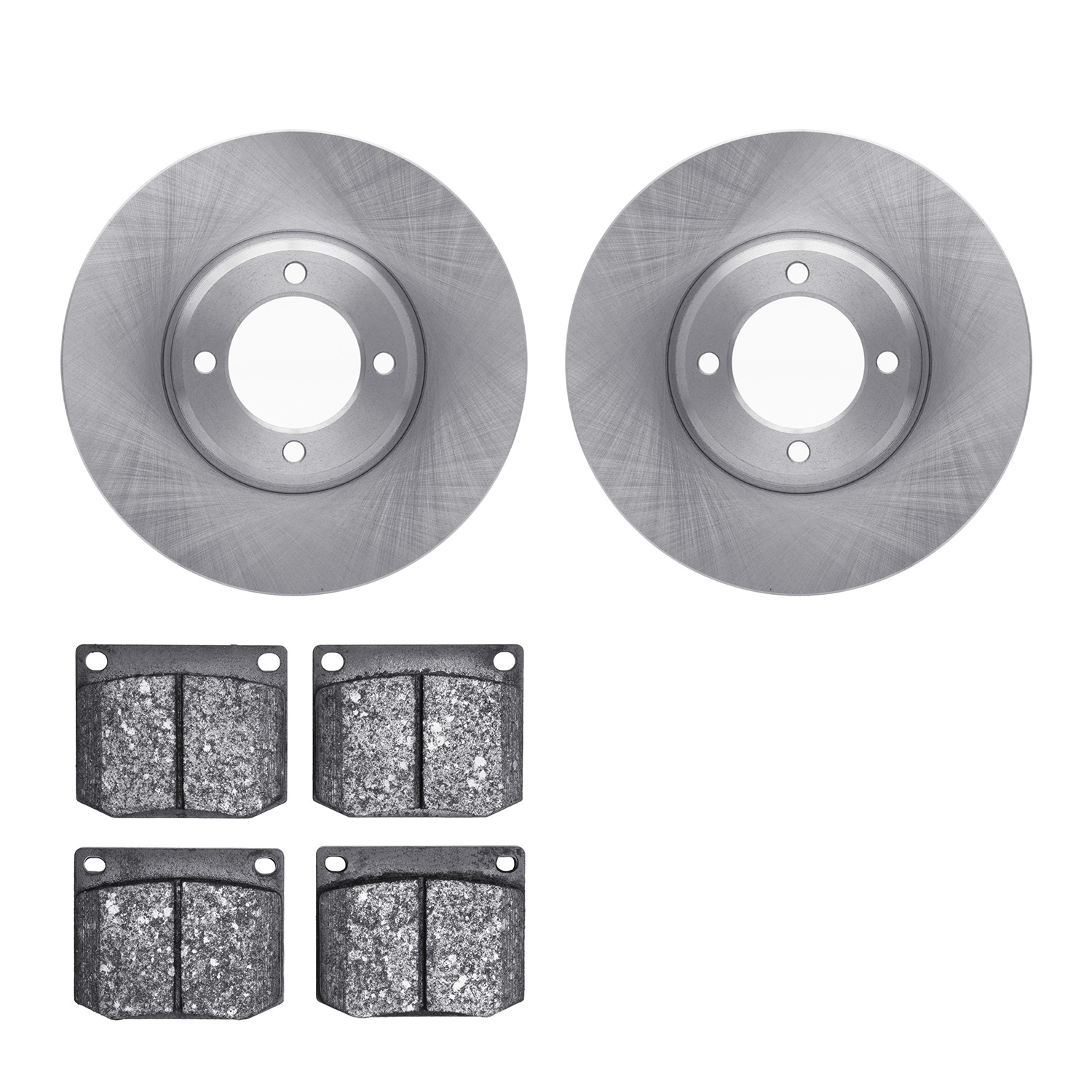 6302-56001 Brake Rotors with 3000-Series Ceramic Brake Pads Kit, 1966-1970 Ford/Lincoln/Mercury/Mazda, Position: Front