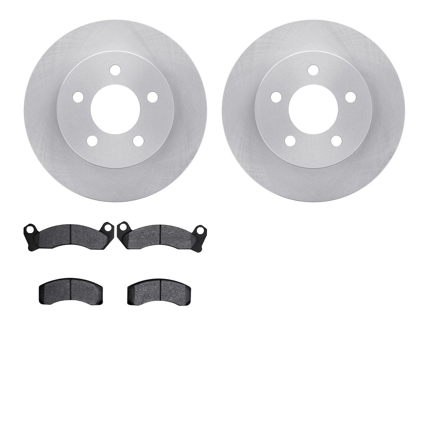 6302-56006 Brake Rotors with 3000-Series Ceramic Brake Pads Kit, 1991-1994 Ford/Lincoln/Mercury/Mazda, Position: Front